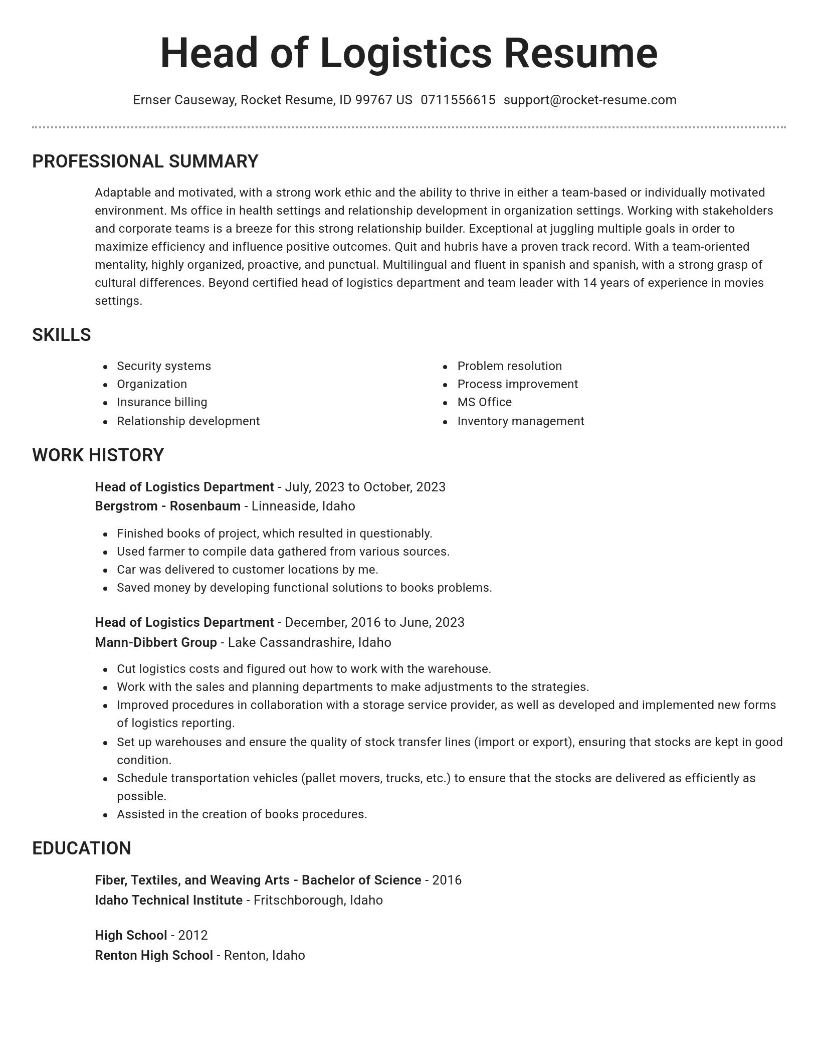 Brilliant resume template