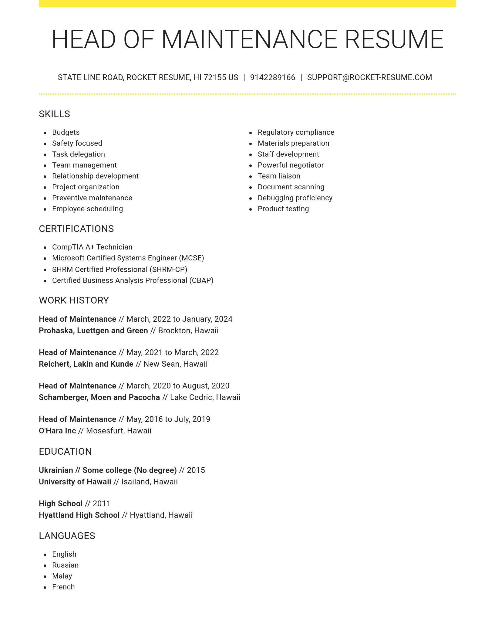 Grand resume template