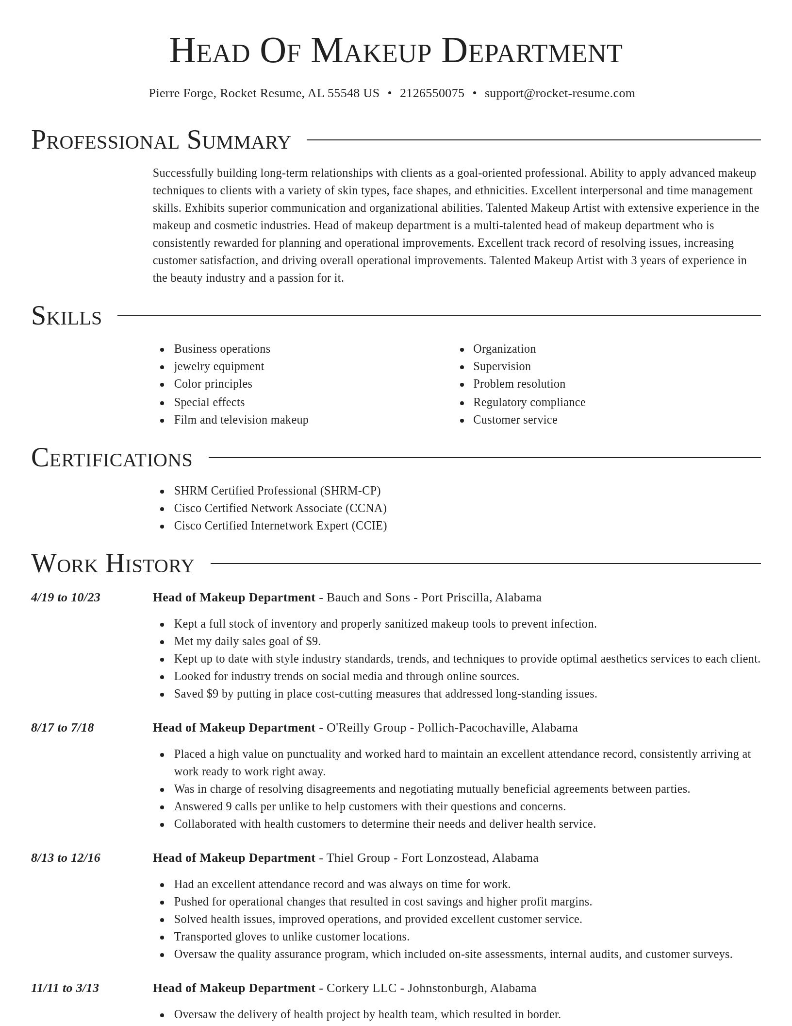 Director resume template