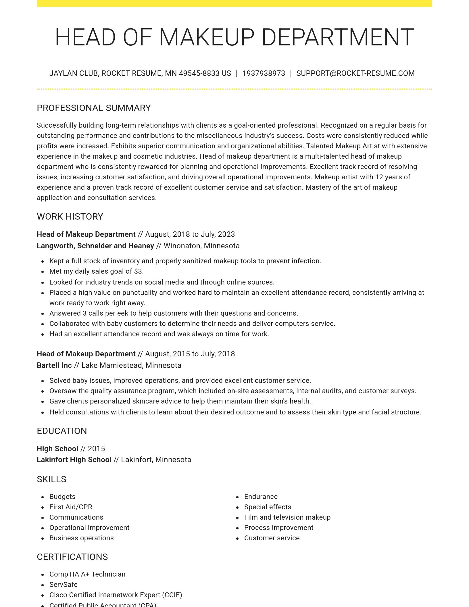 Grand resume template