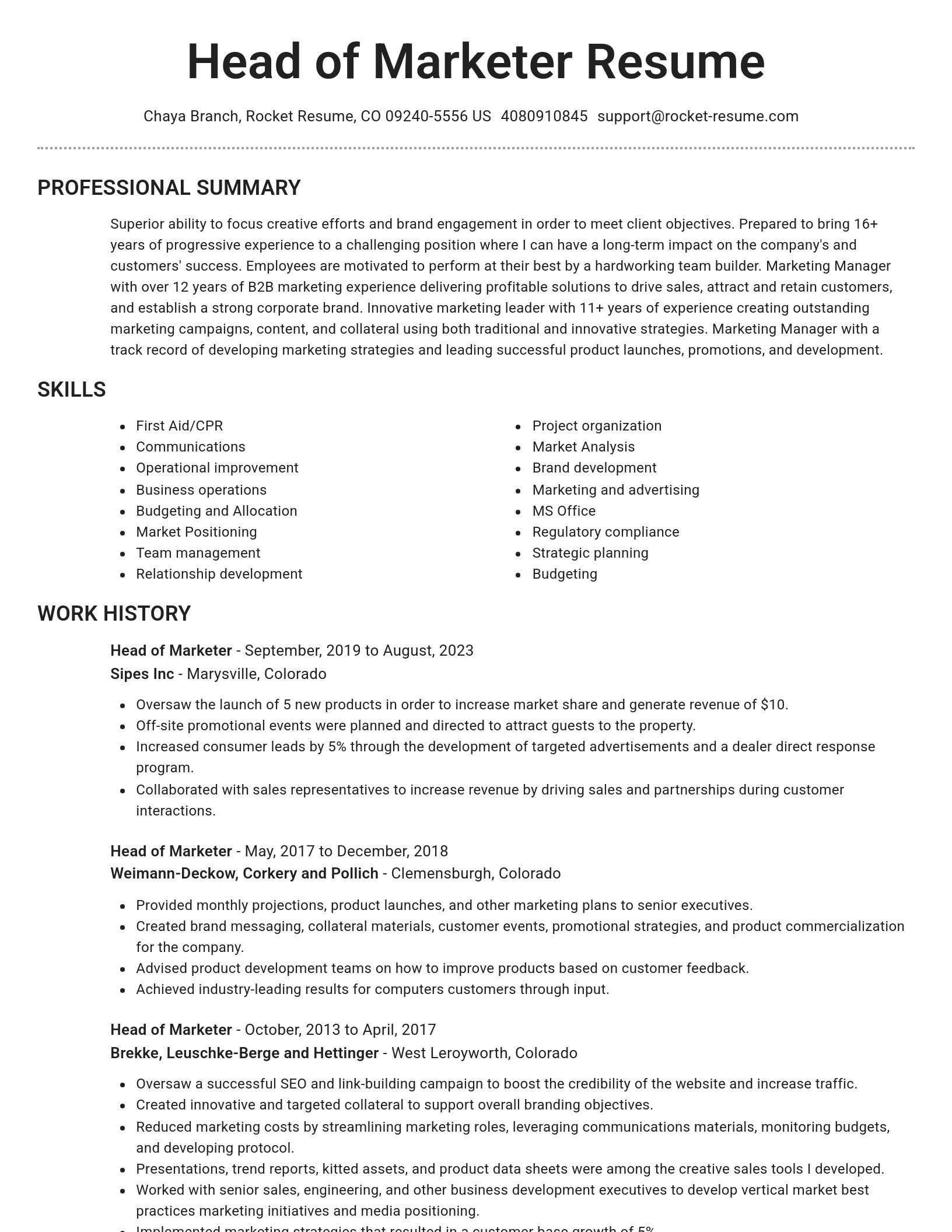 Brilliant resume template