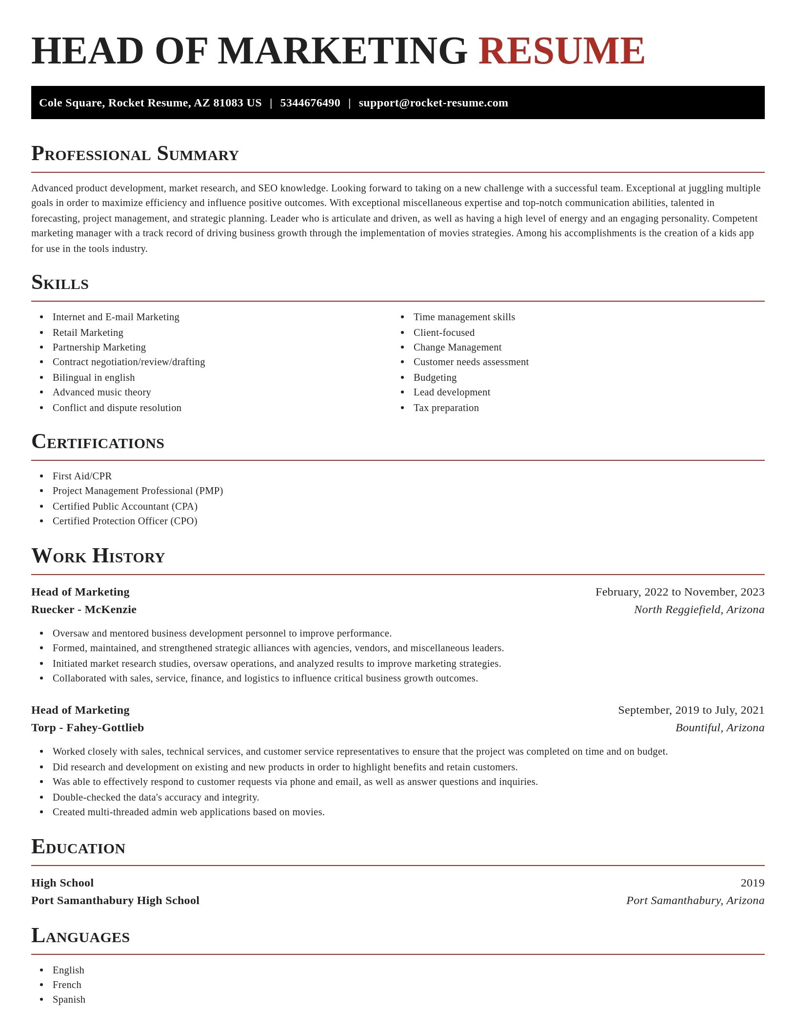 Exquisite resume template