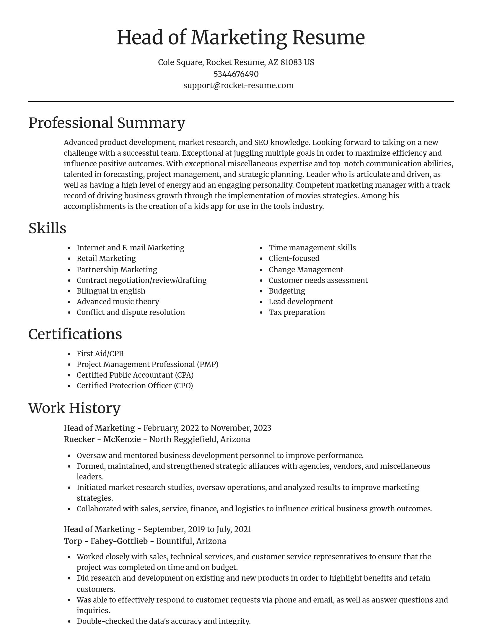 Focal Point resume template