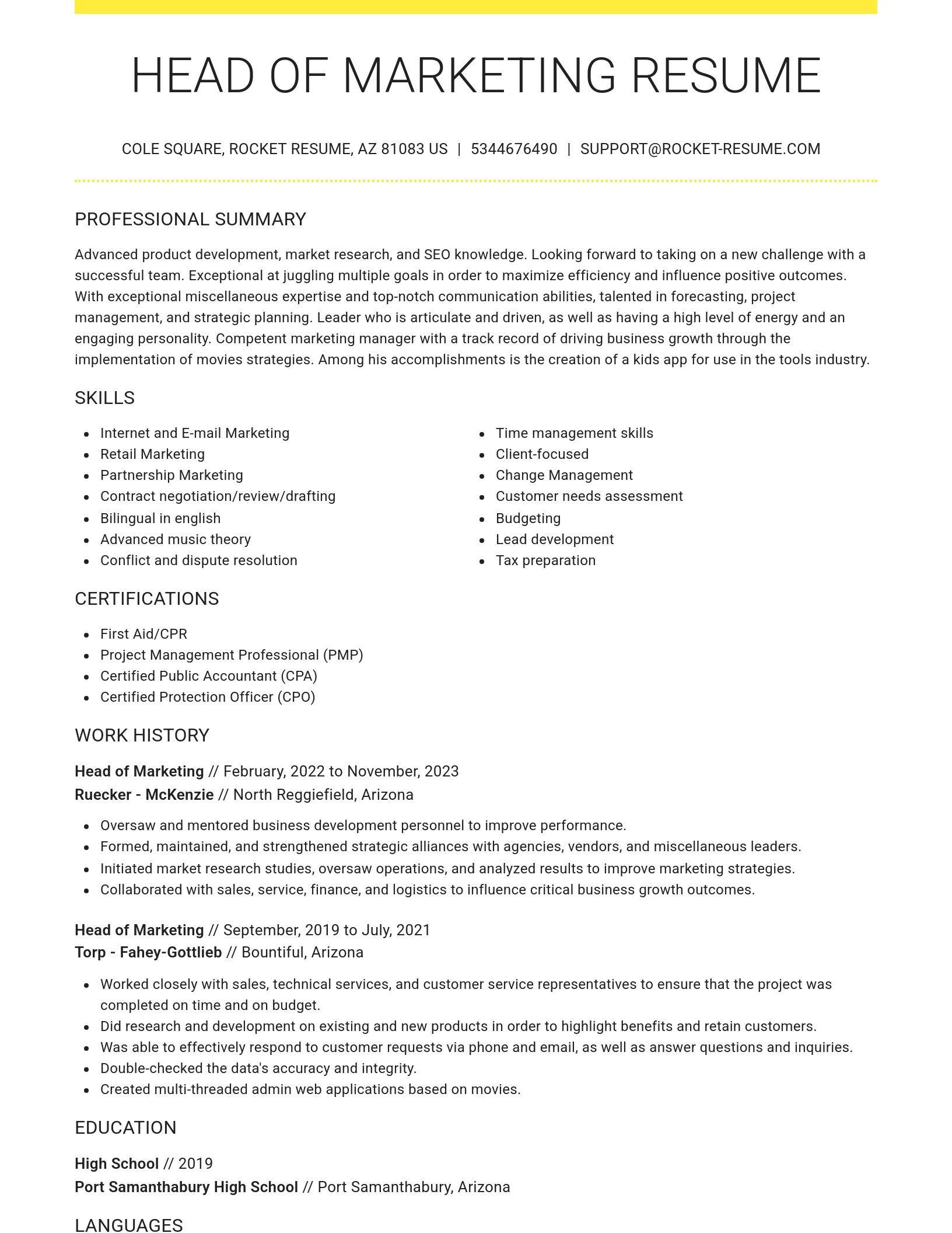 Grand resume template