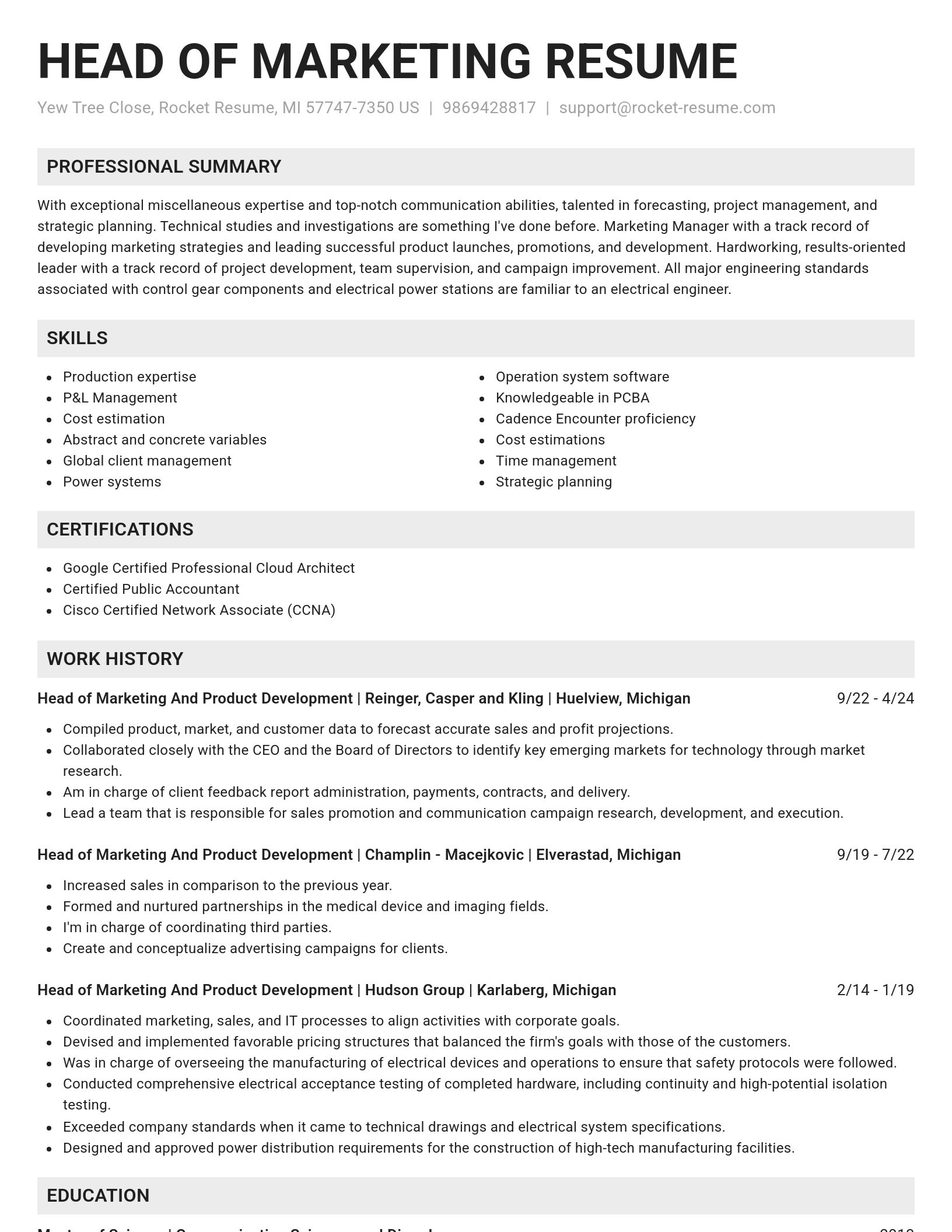 Genius resume template