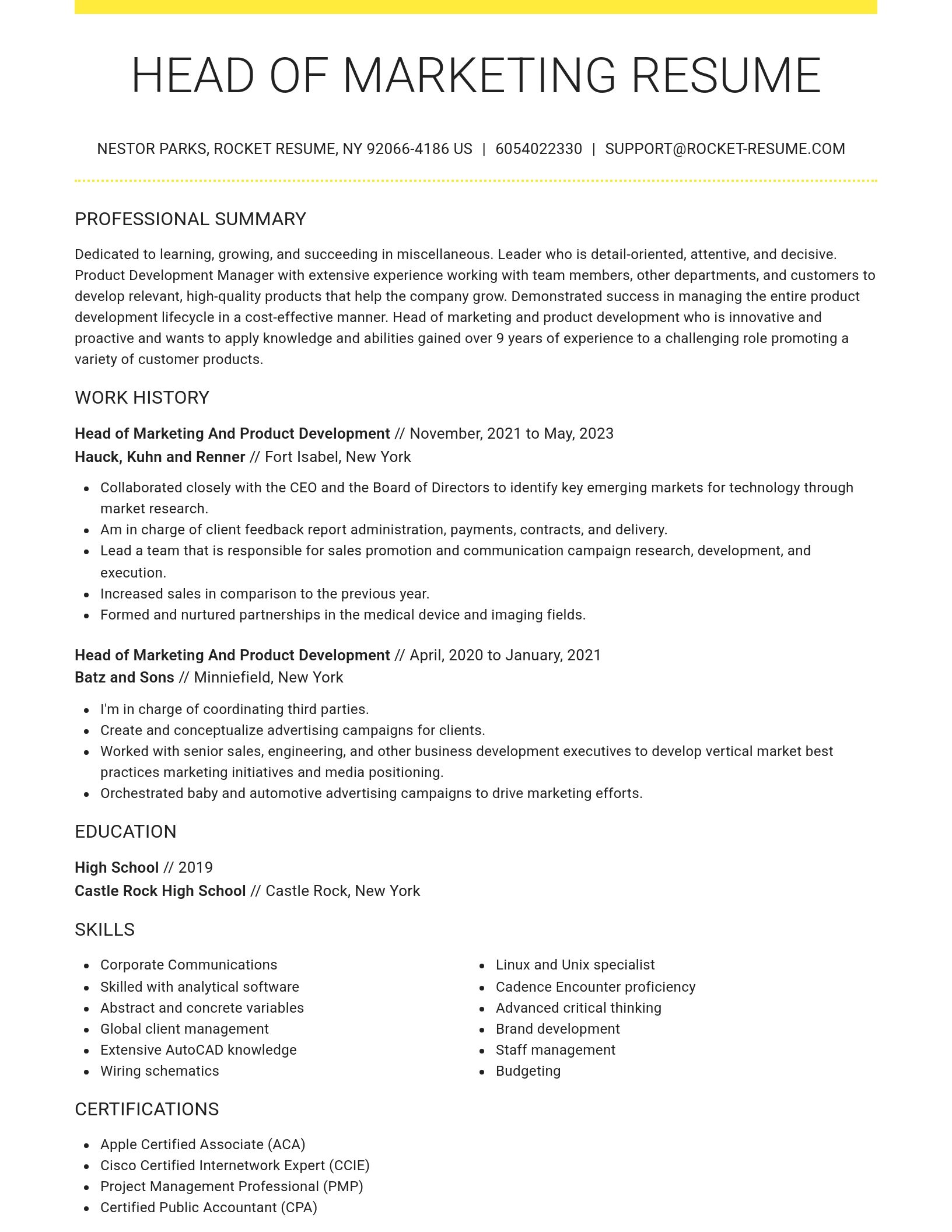 Grand resume template