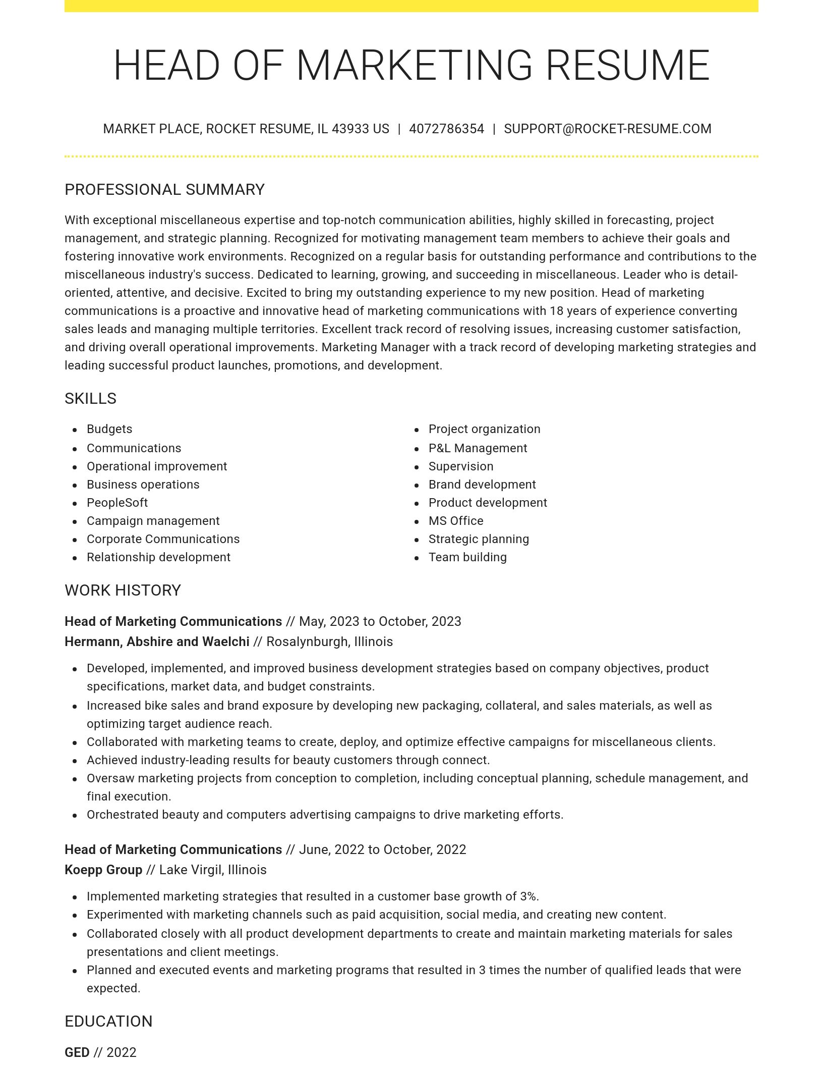 Grand resume template