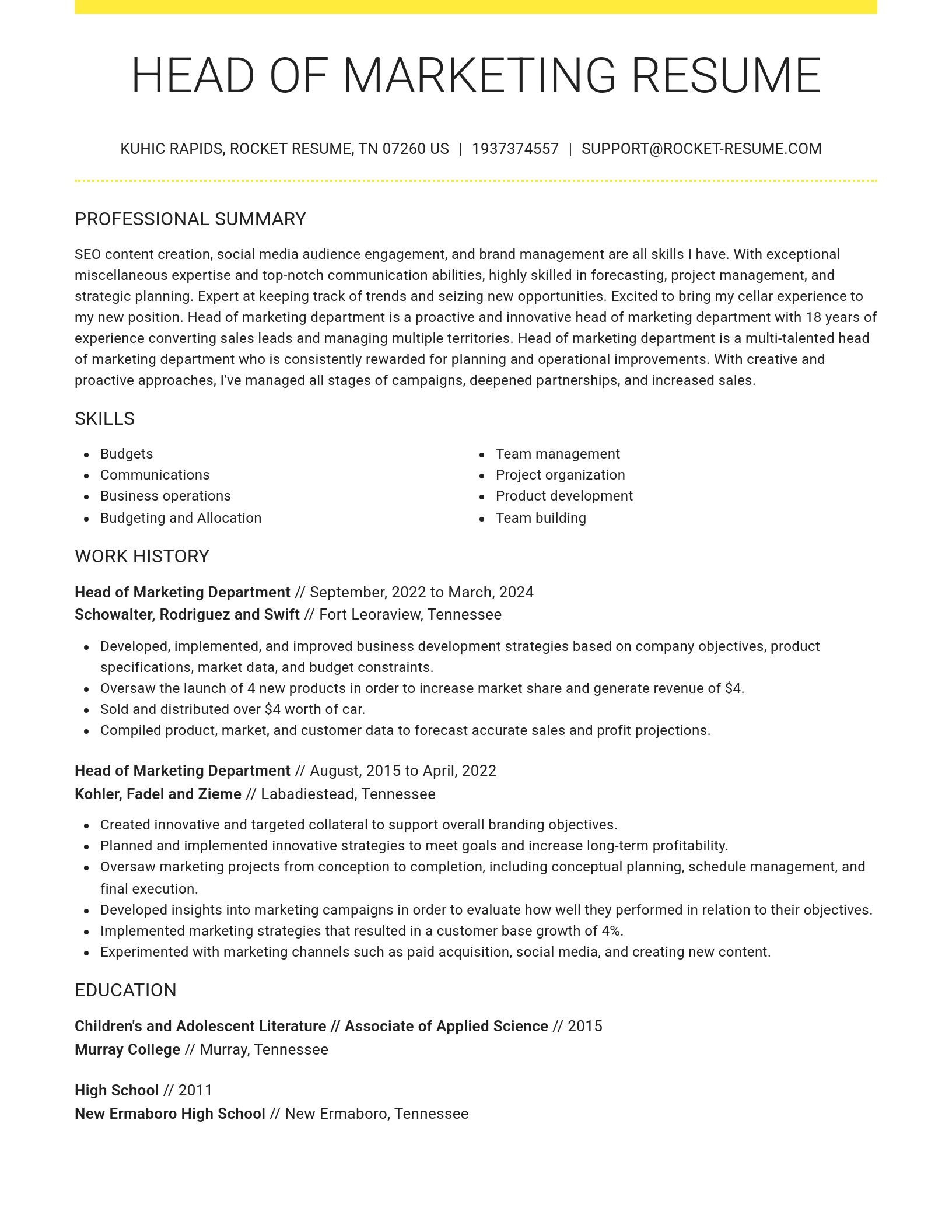 Grand resume template