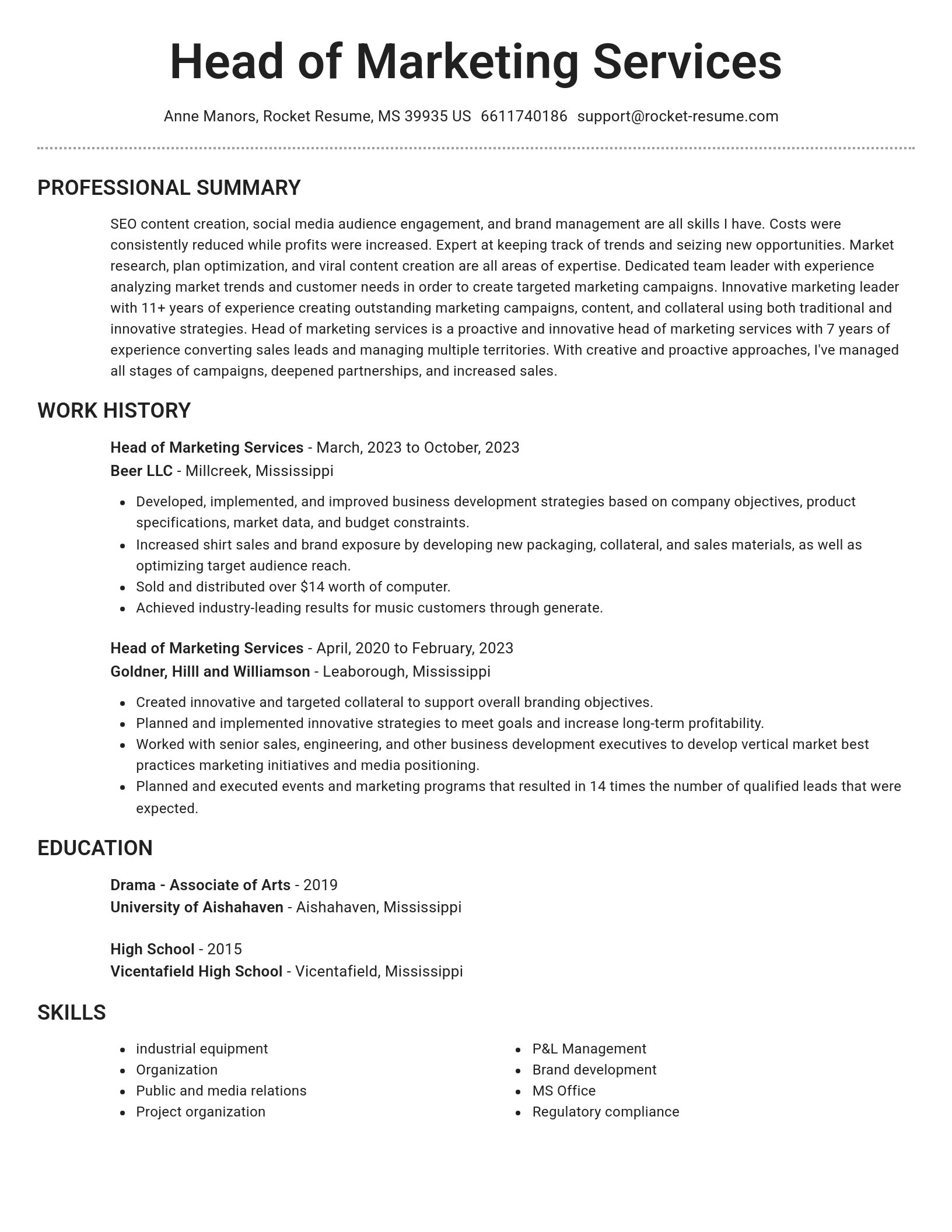 Brilliant resume template