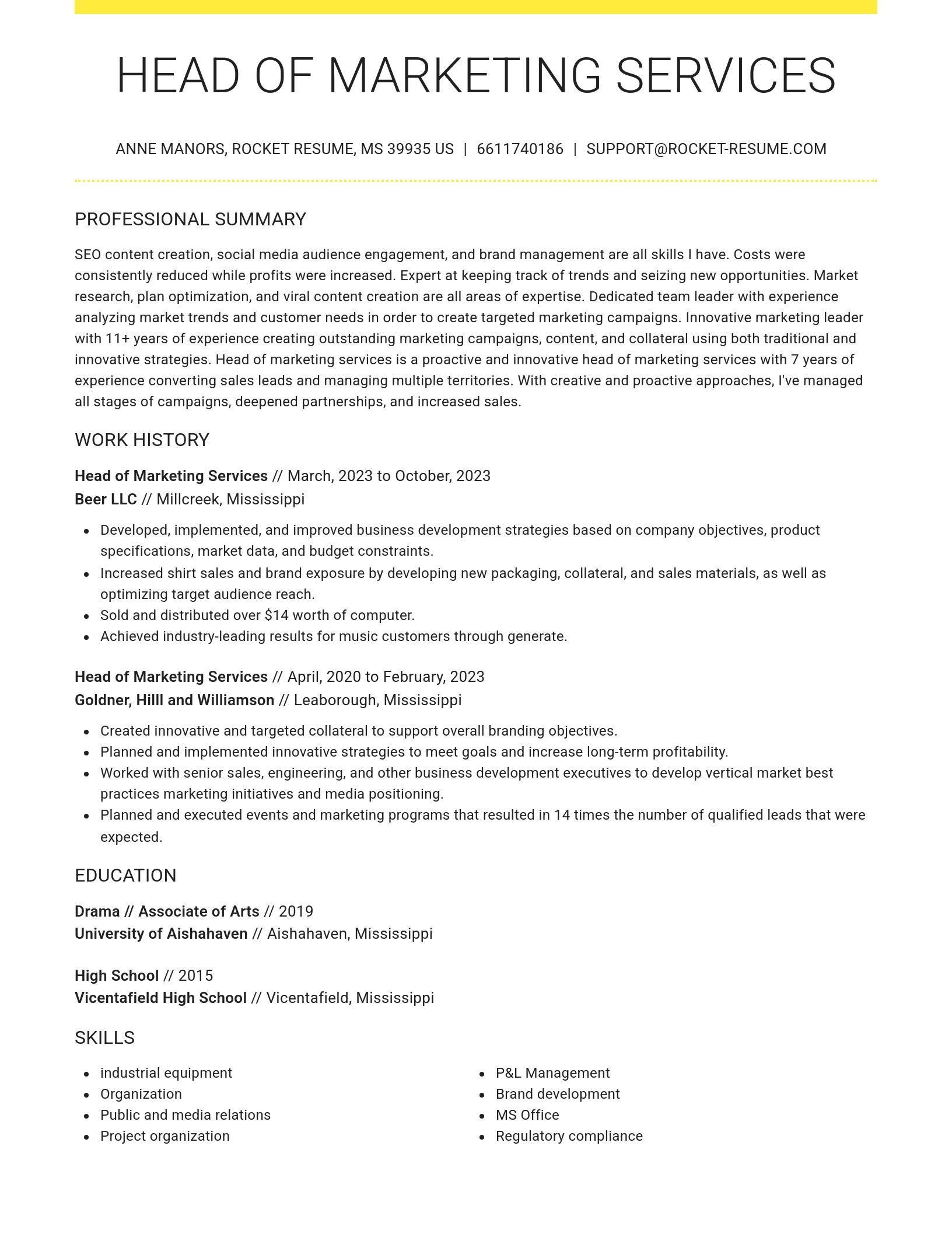 Grand resume template