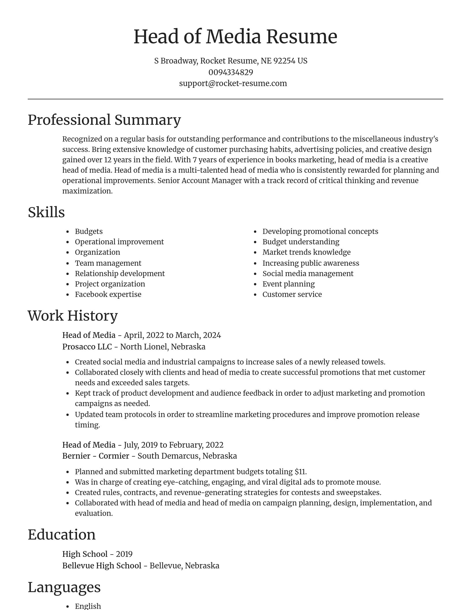 Focal Point resume template