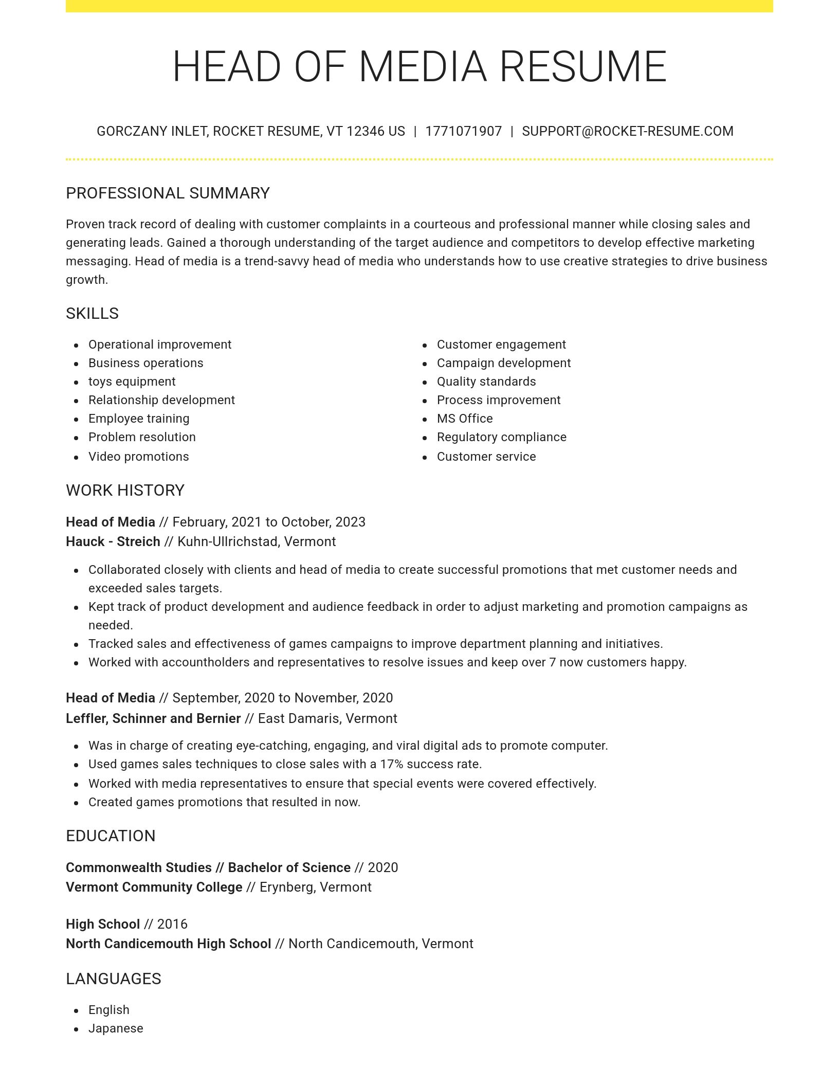 Grand resume template
