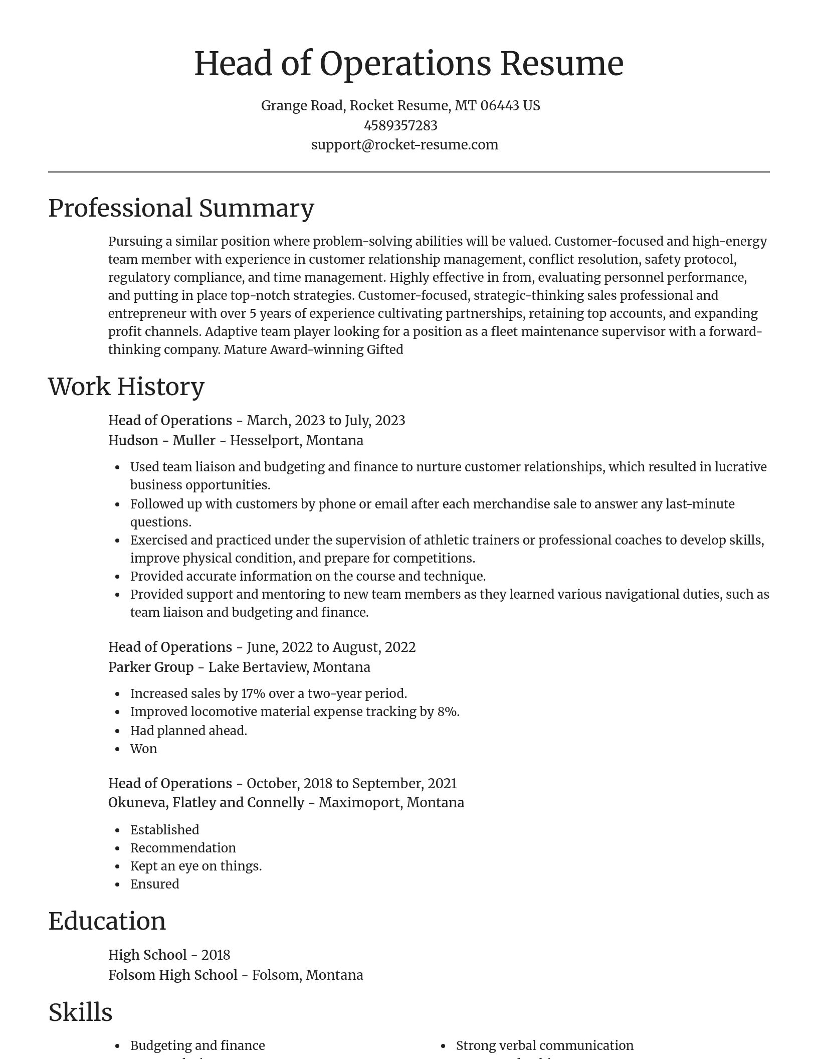 Focal Point resume template