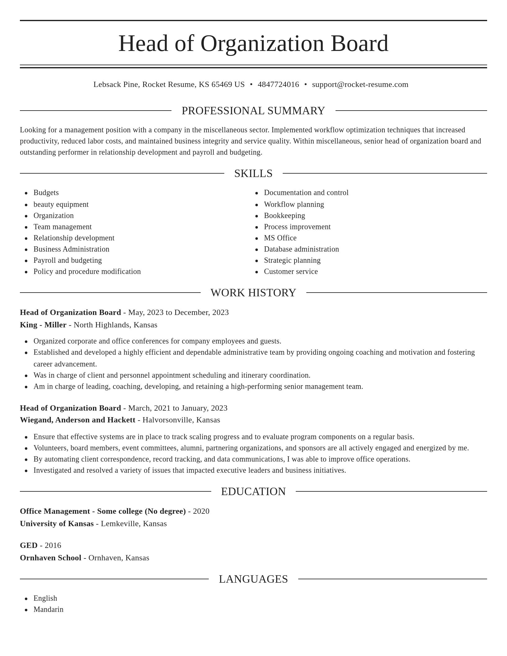 Elegant resume template