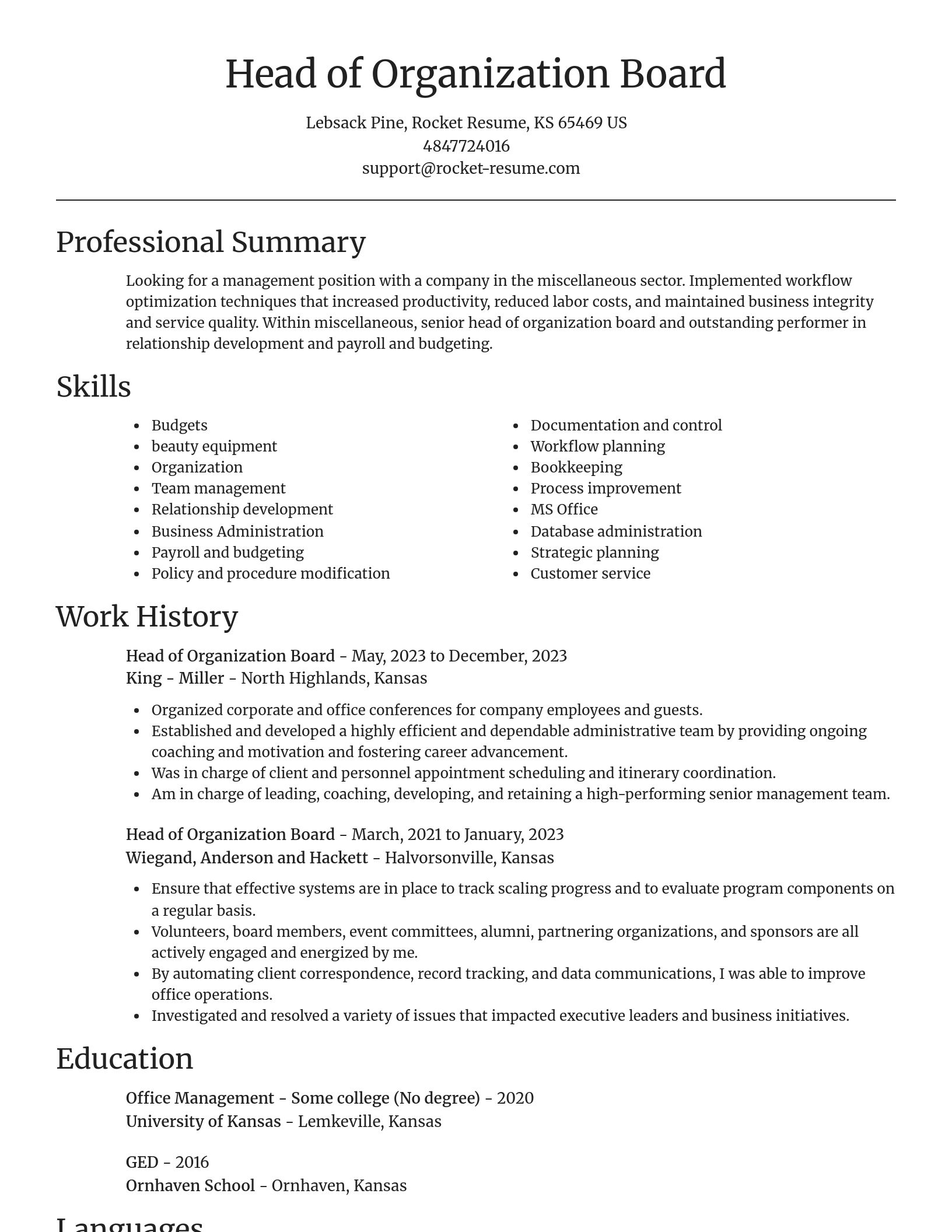 Focal Point resume template