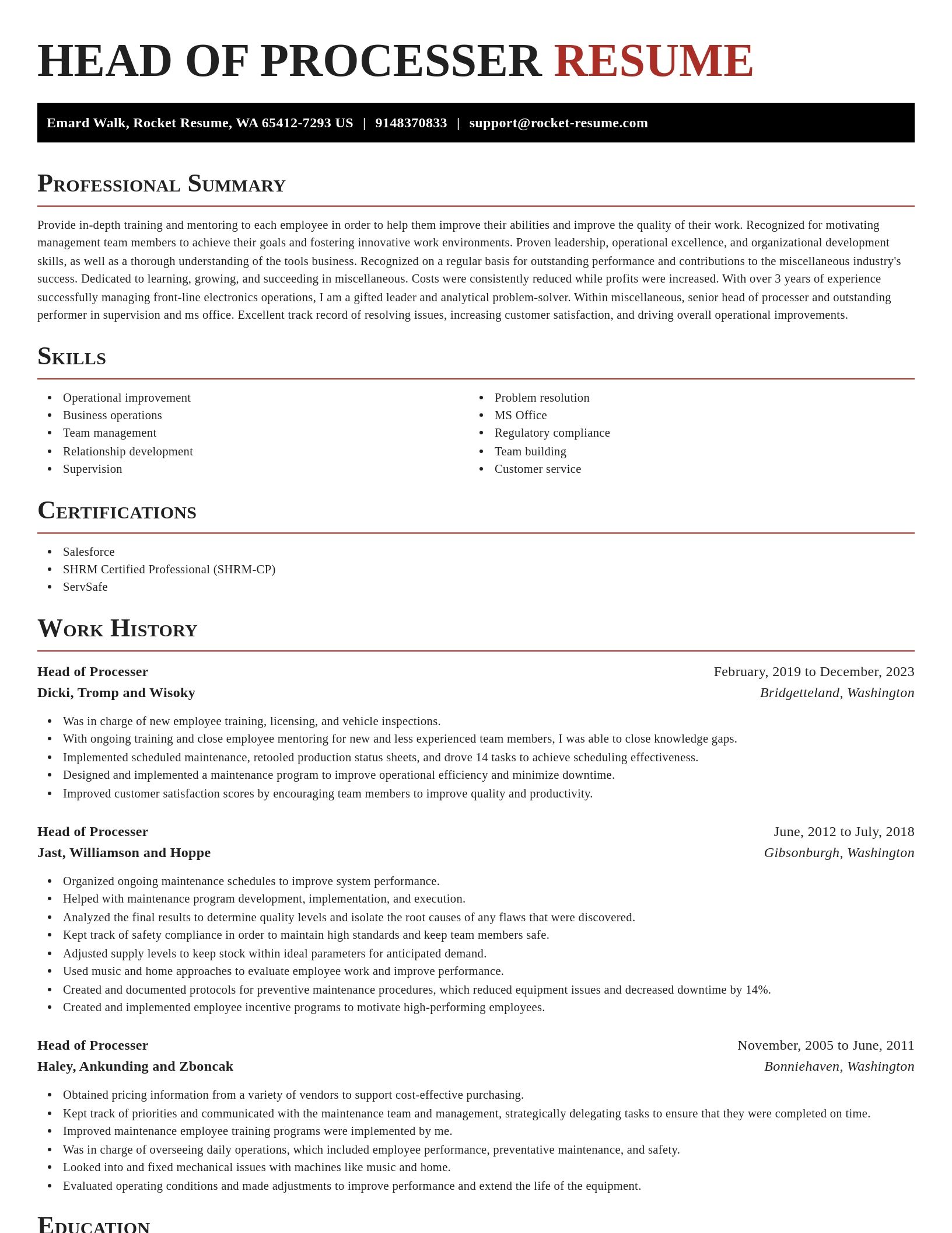 Exquisite resume template