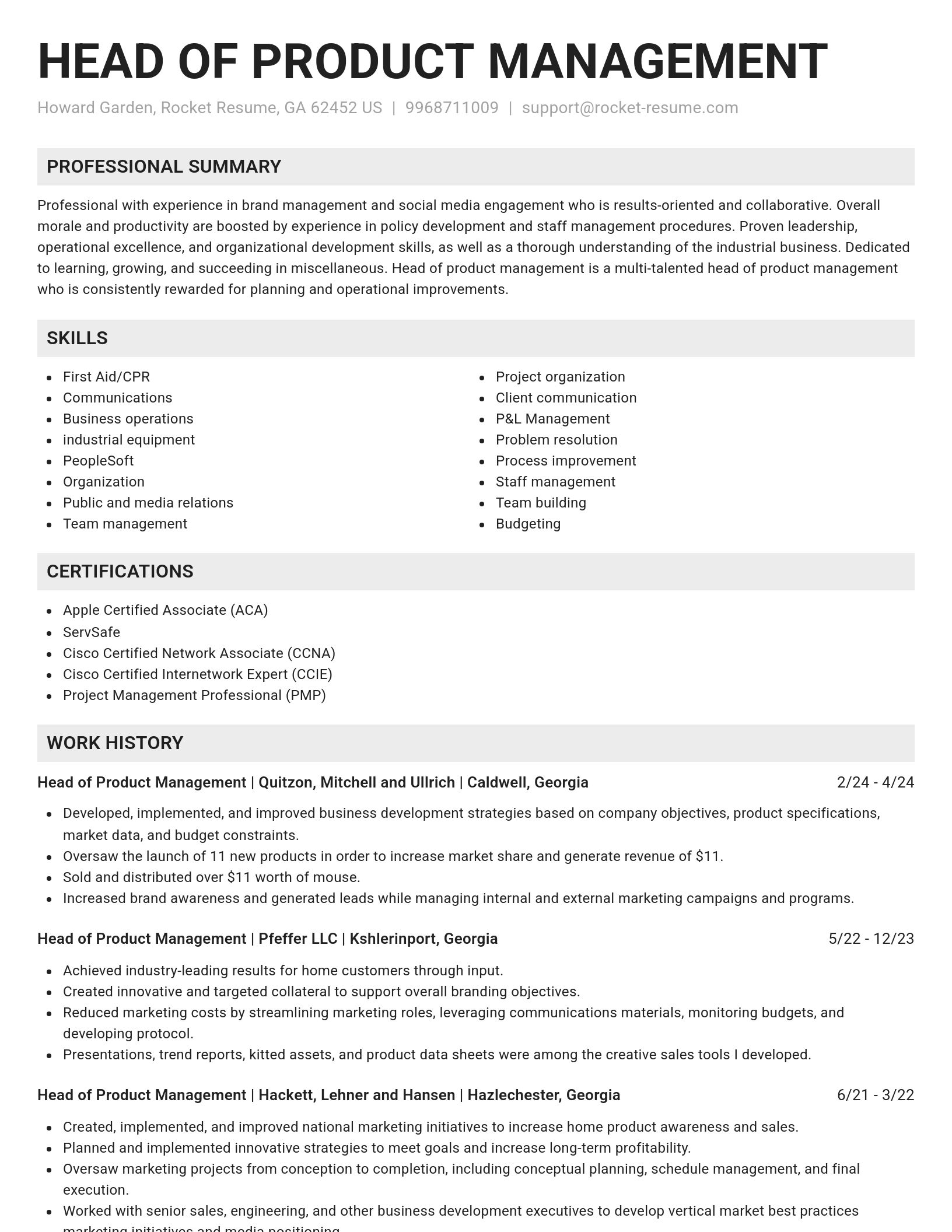 Genius resume template