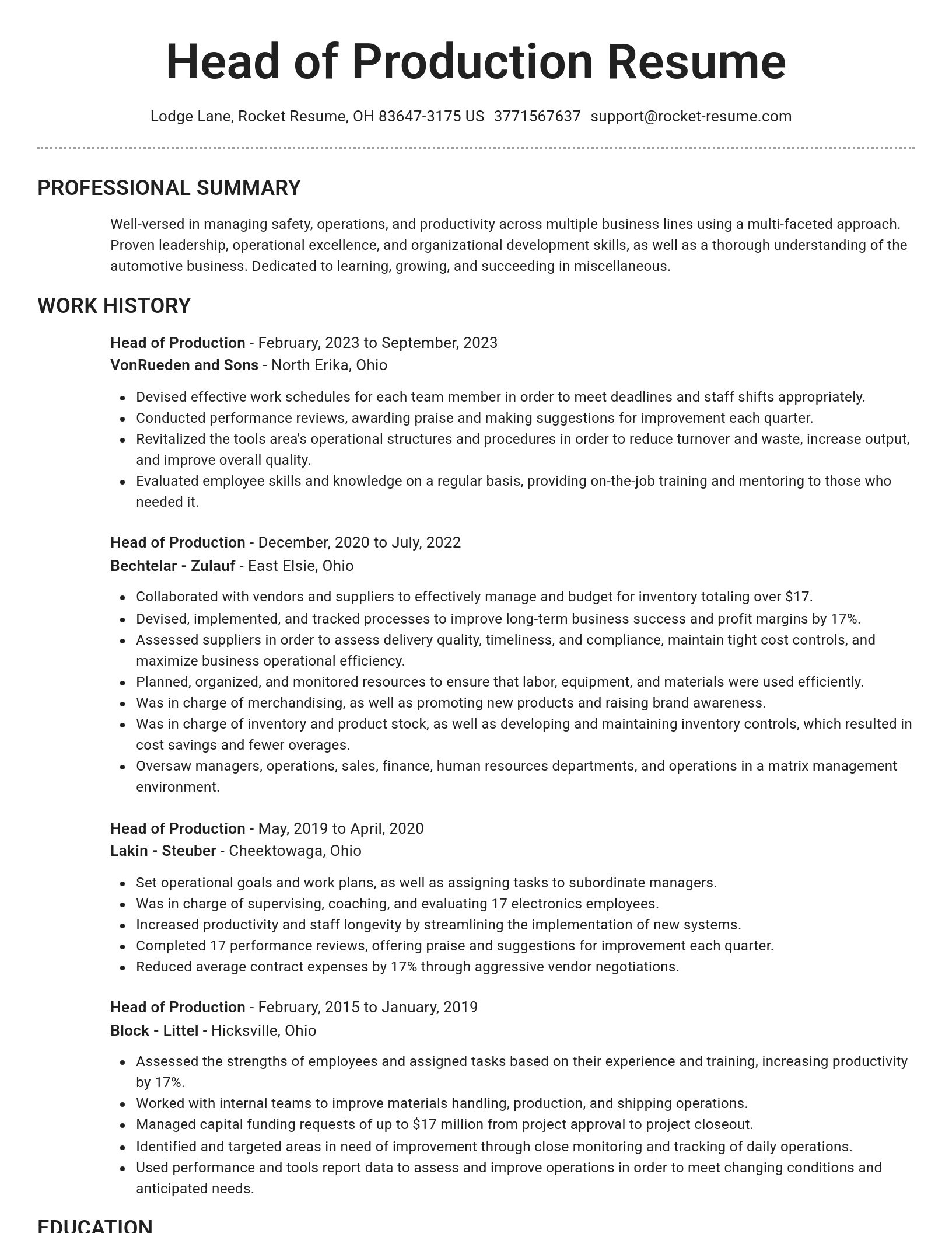 Brilliant resume template