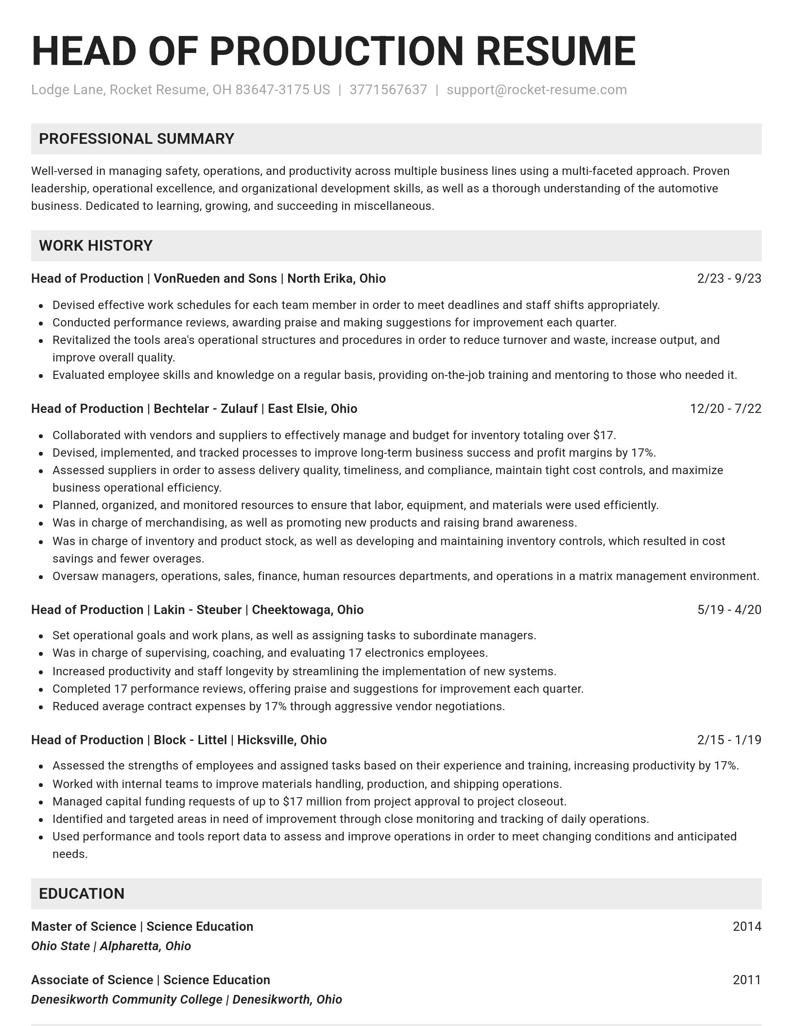 Genius resume template