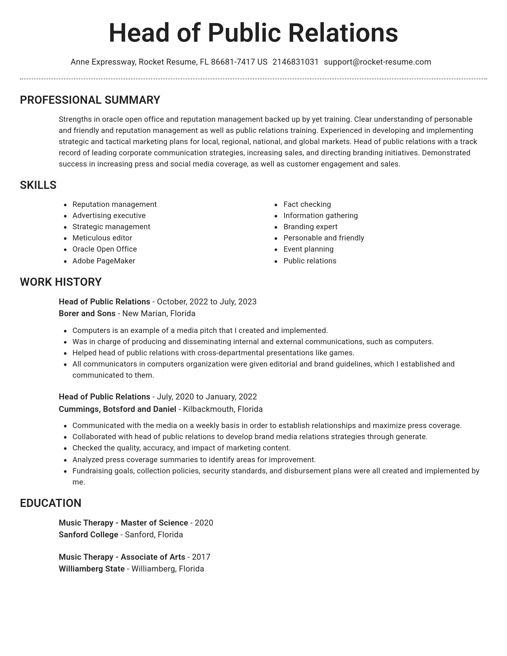 Brilliant resume template