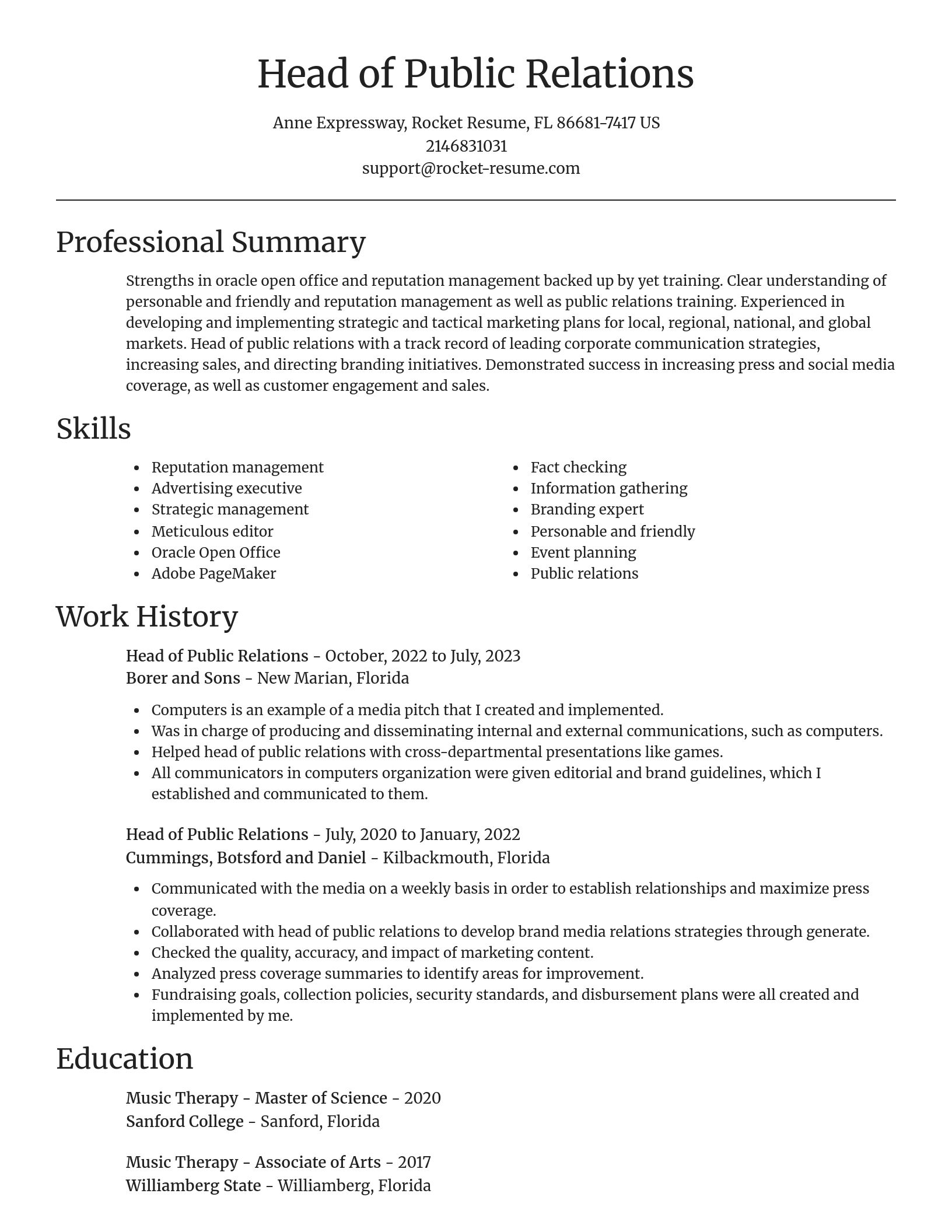 Focal Point resume template