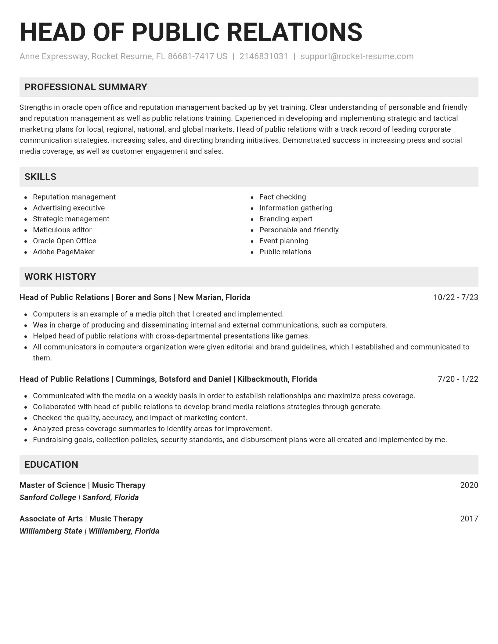 Genius resume template