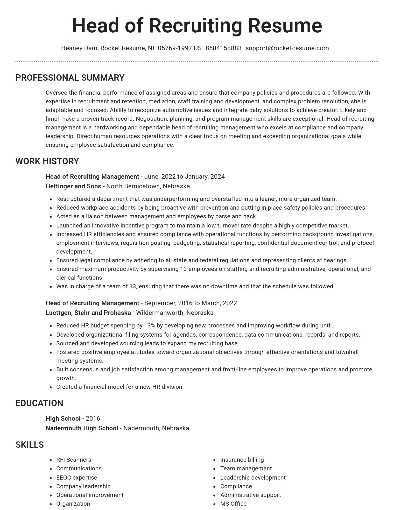 Brilliant resume template
