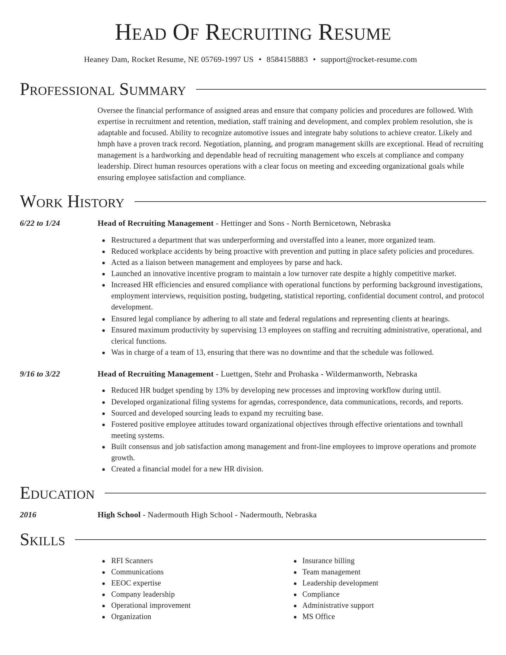 Director resume template