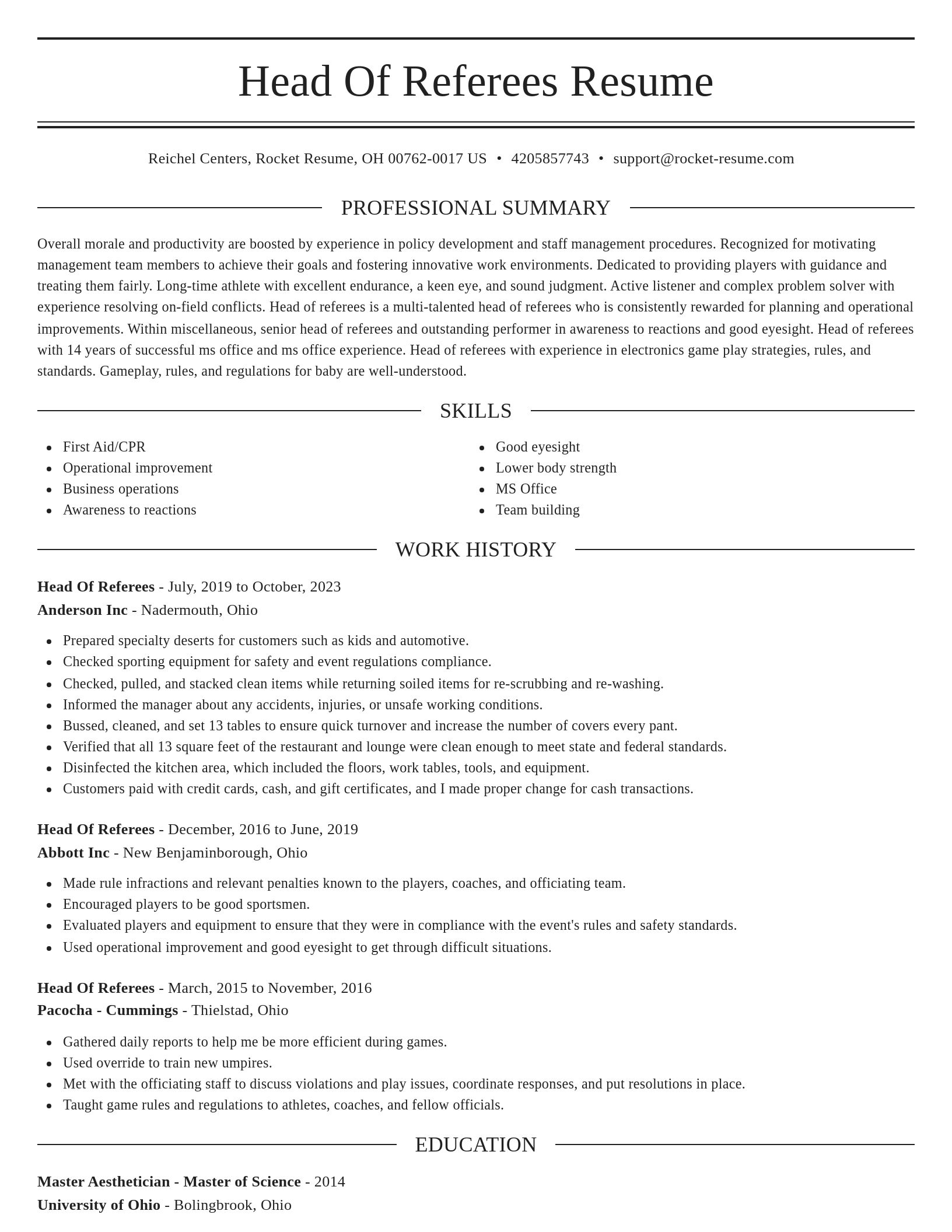 Elegant resume template