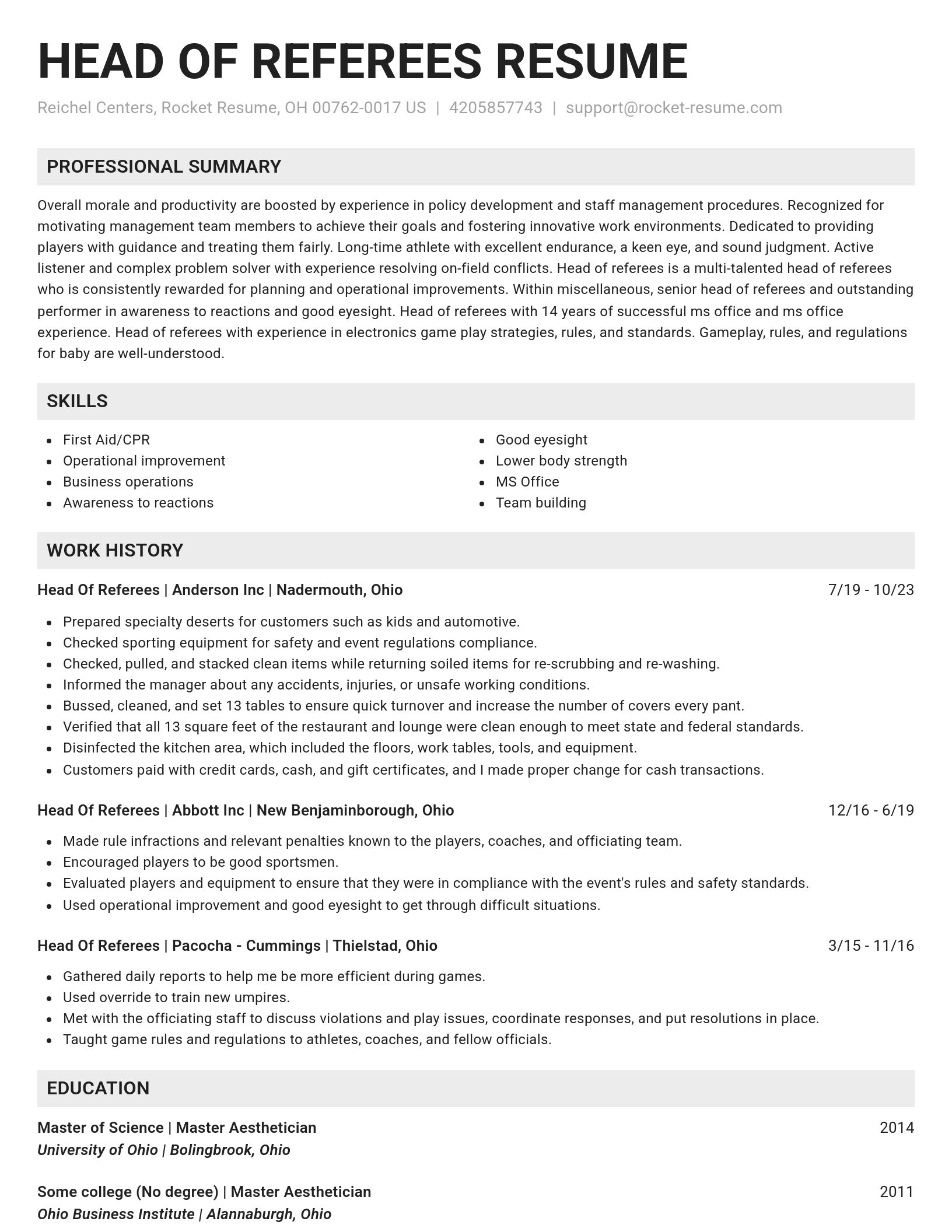 Genius resume template