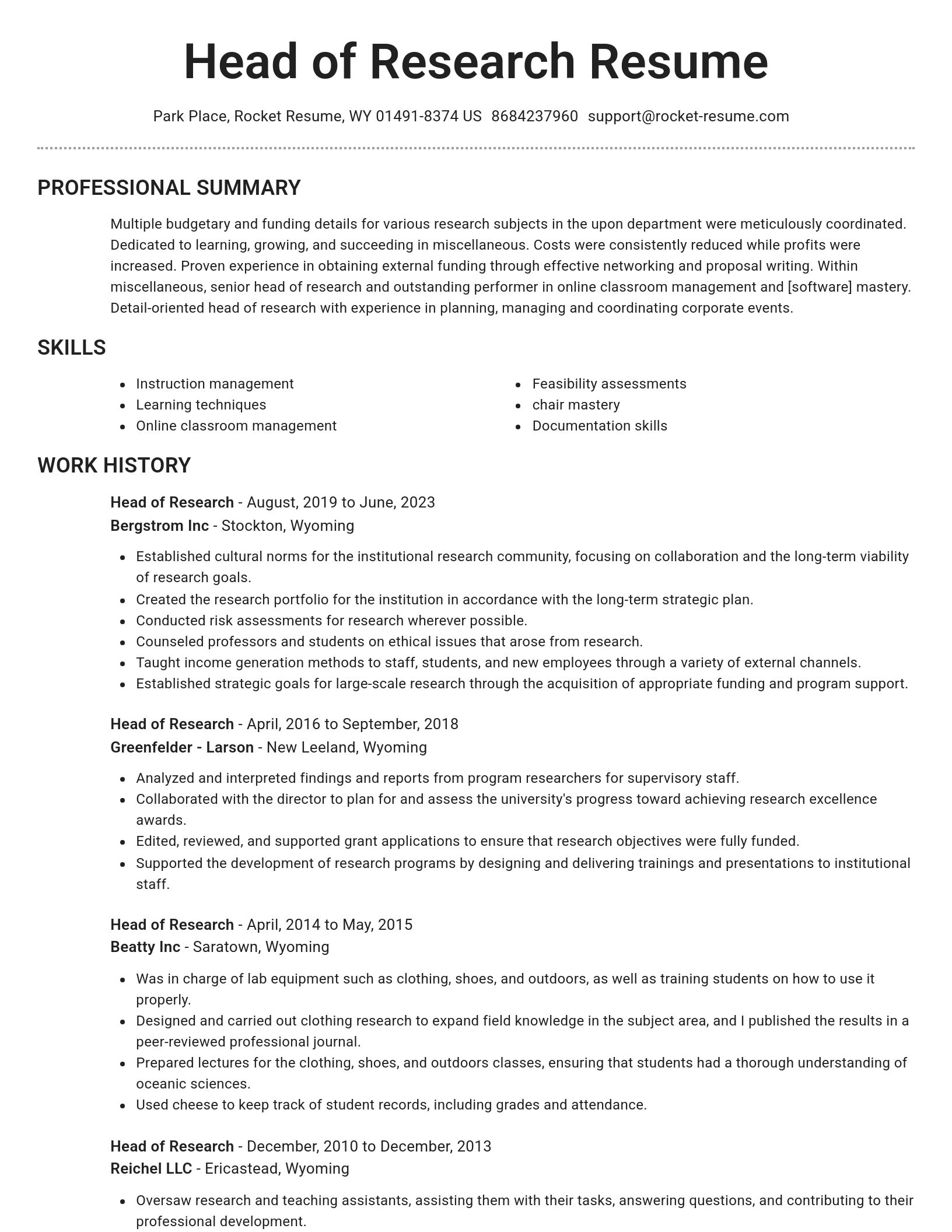 Brilliant resume template