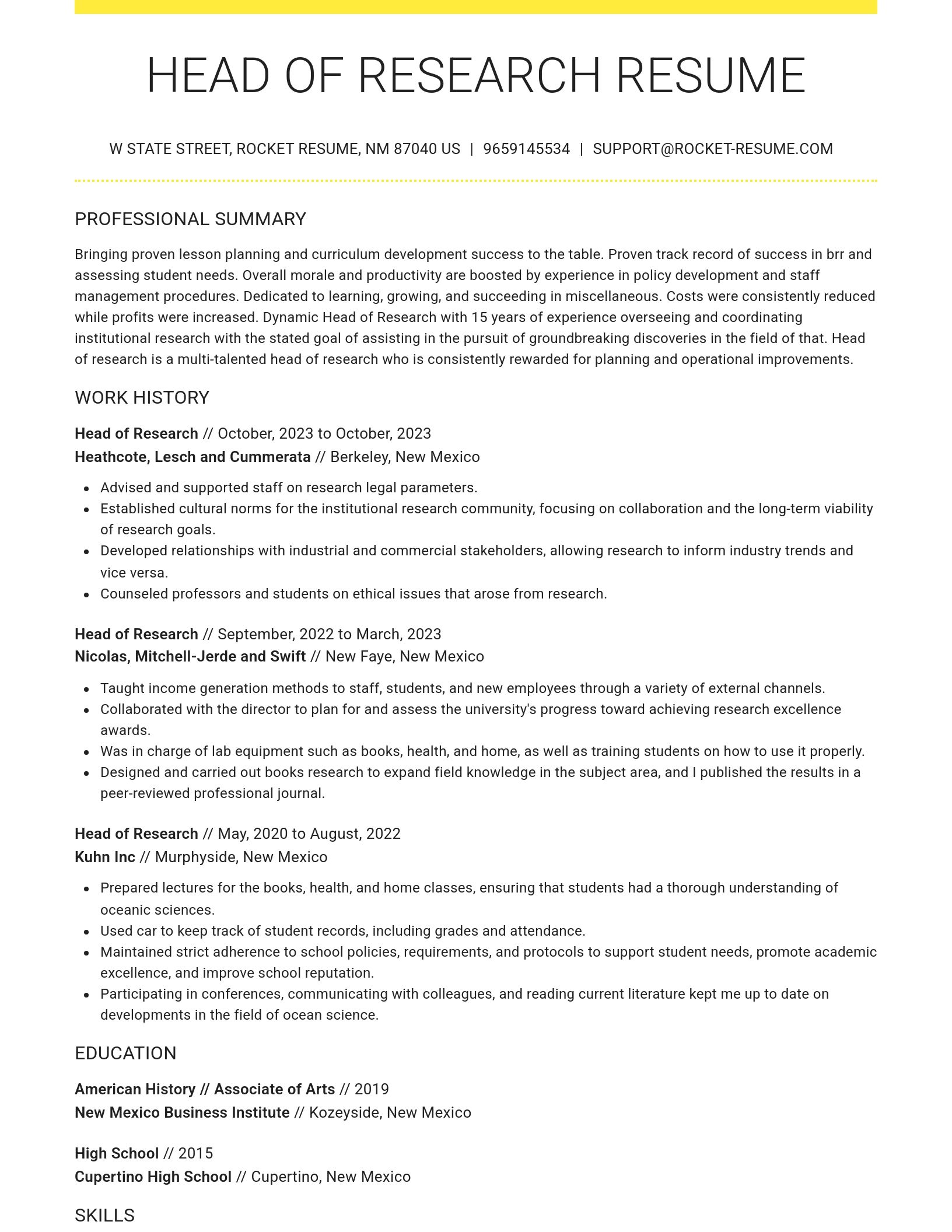 Grand resume template