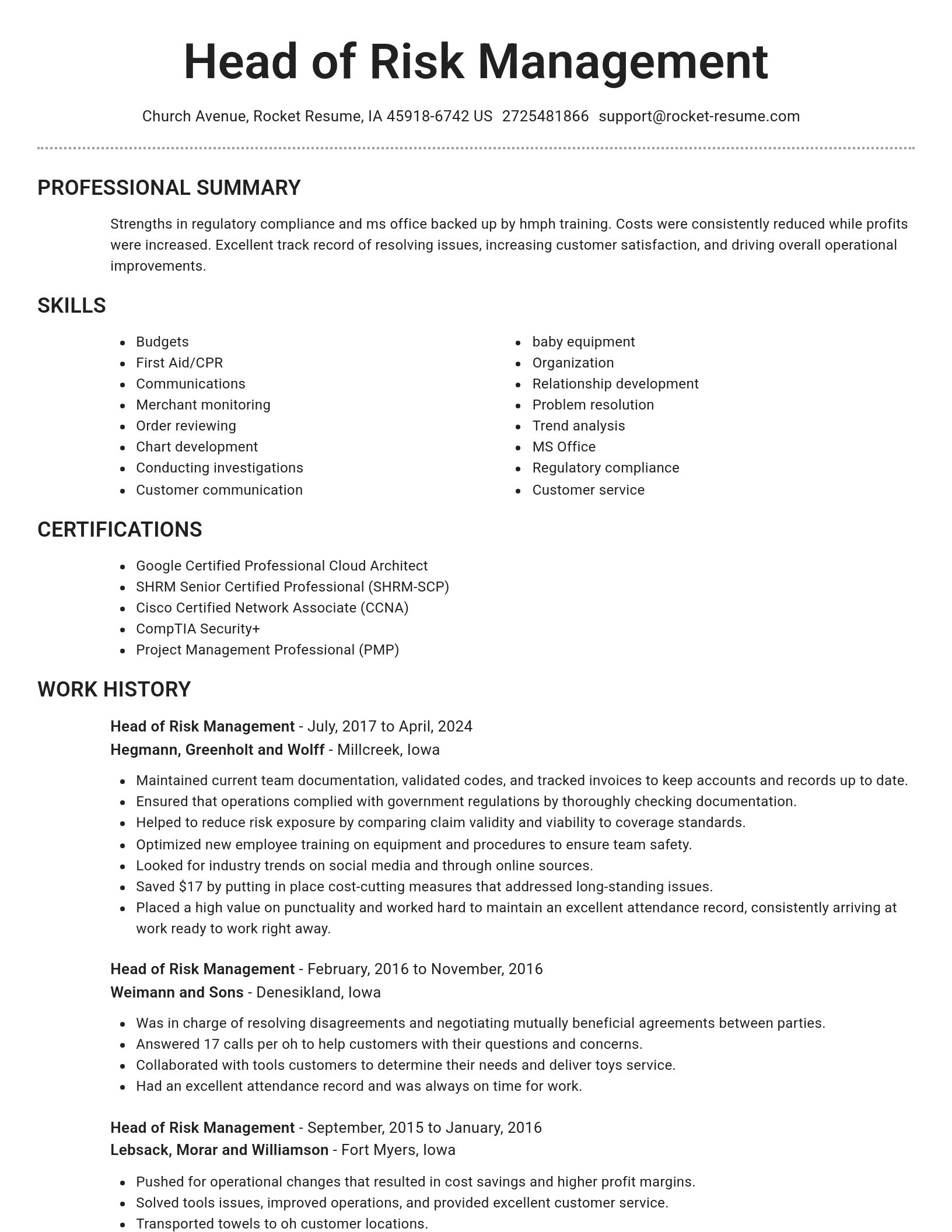 Brilliant resume template