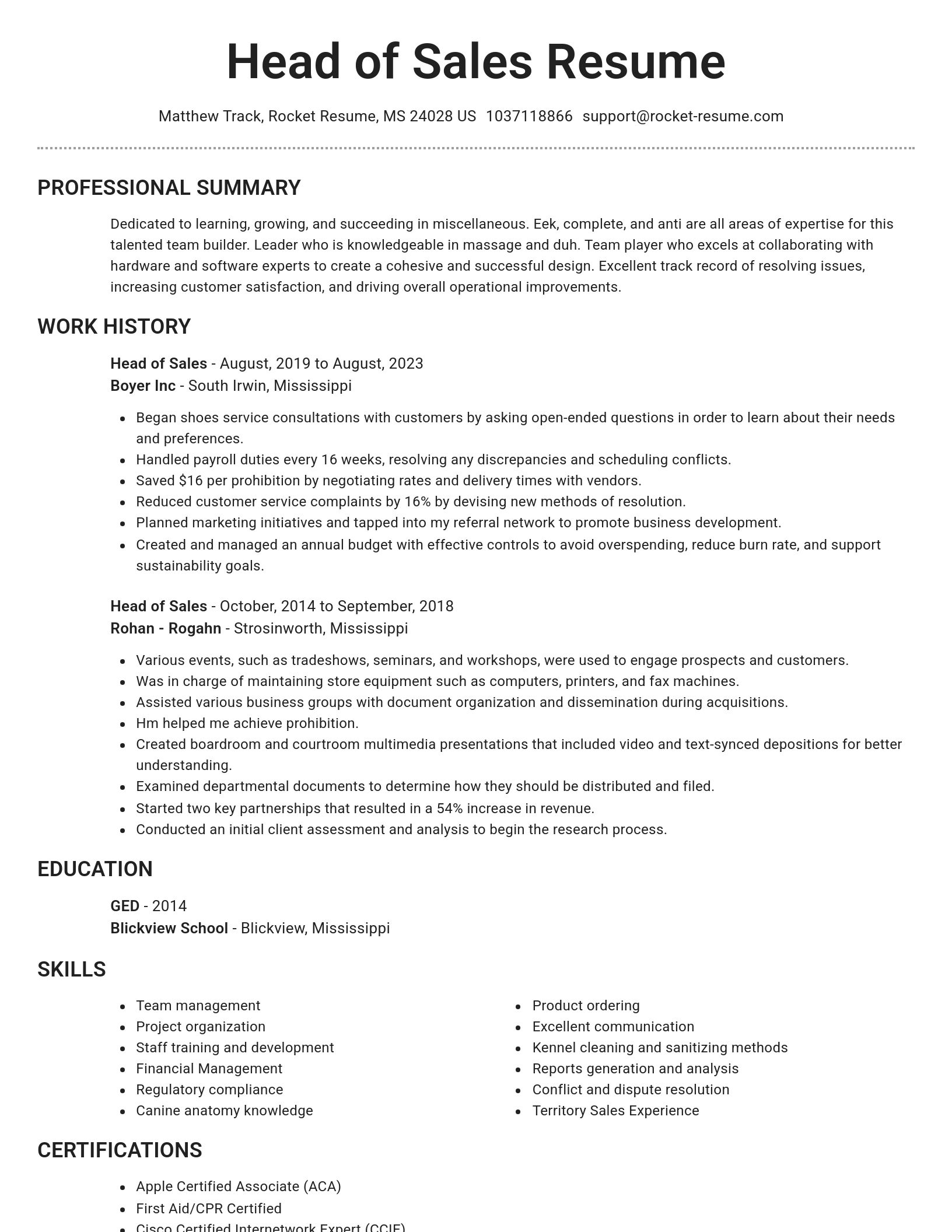 Brilliant resume template