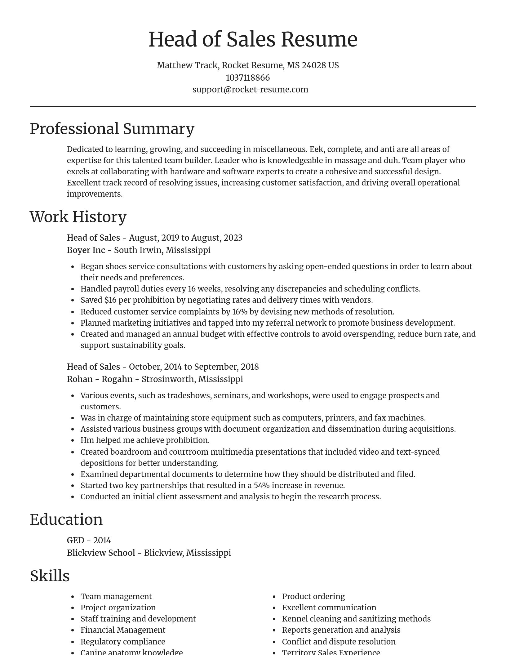 Focal Point resume template