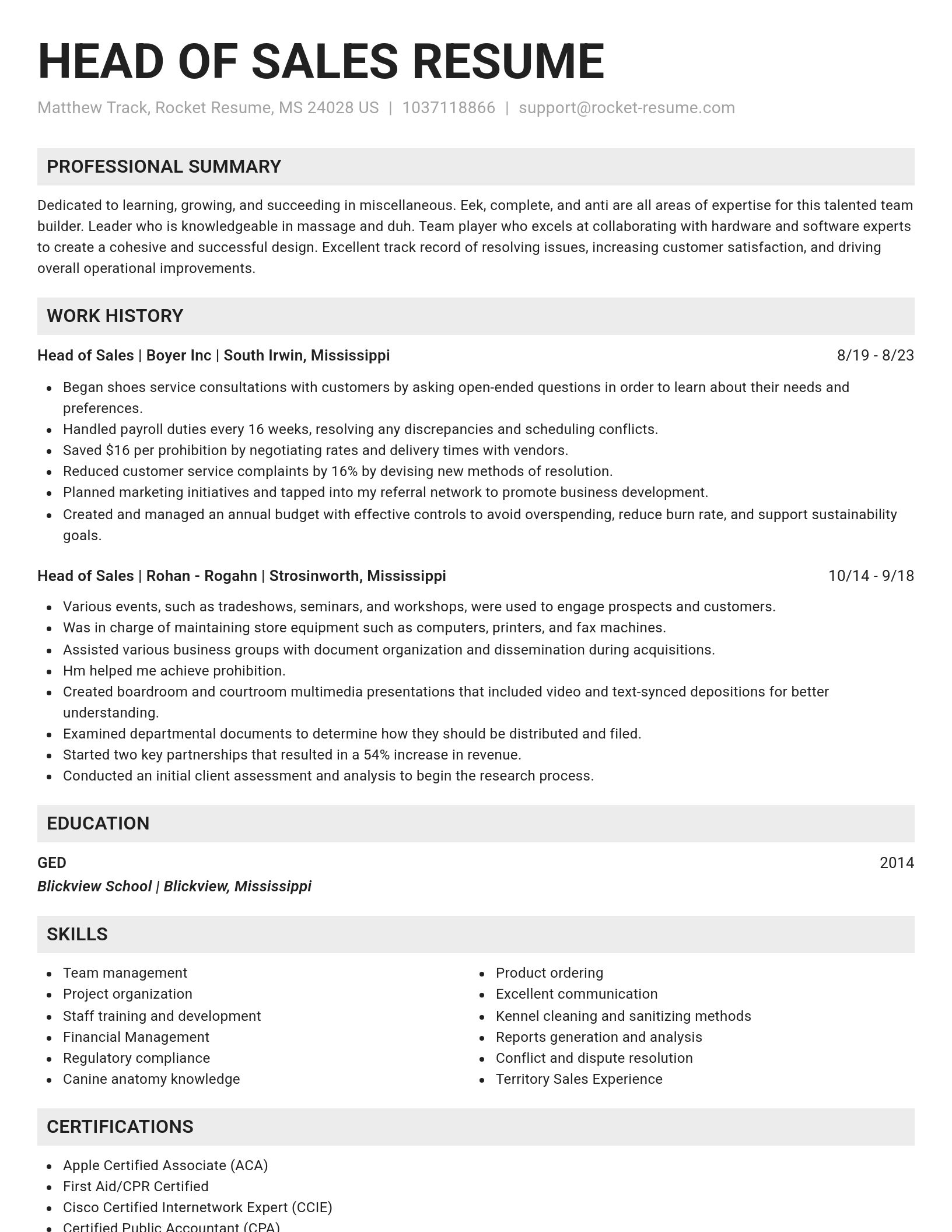 Genius resume template