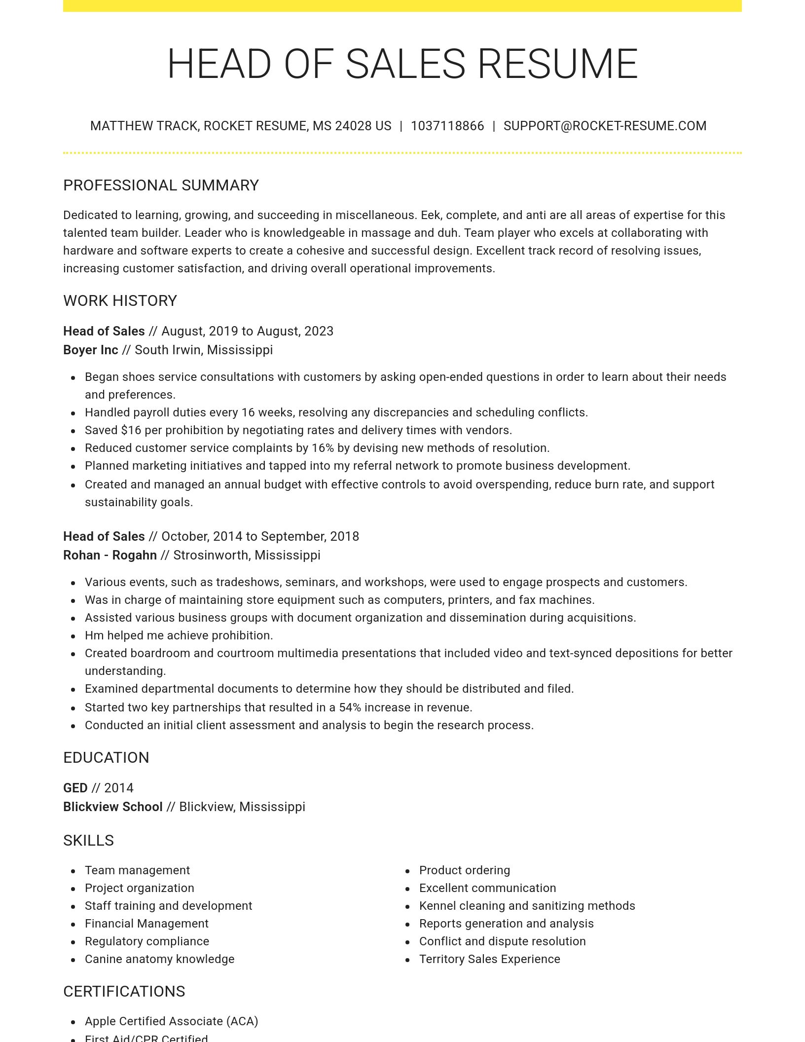 Grand resume template