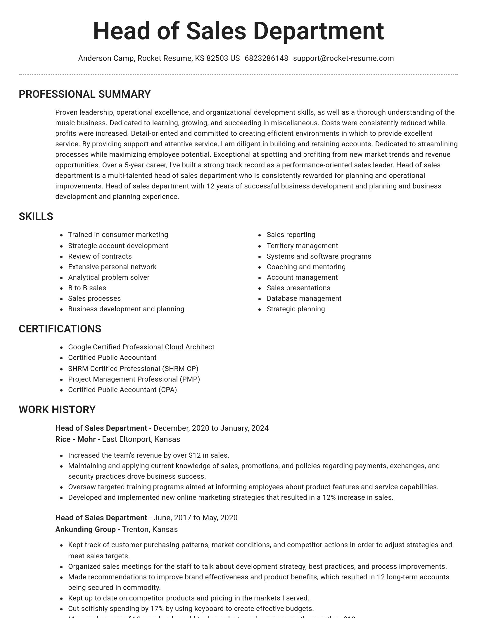 Brilliant resume template
