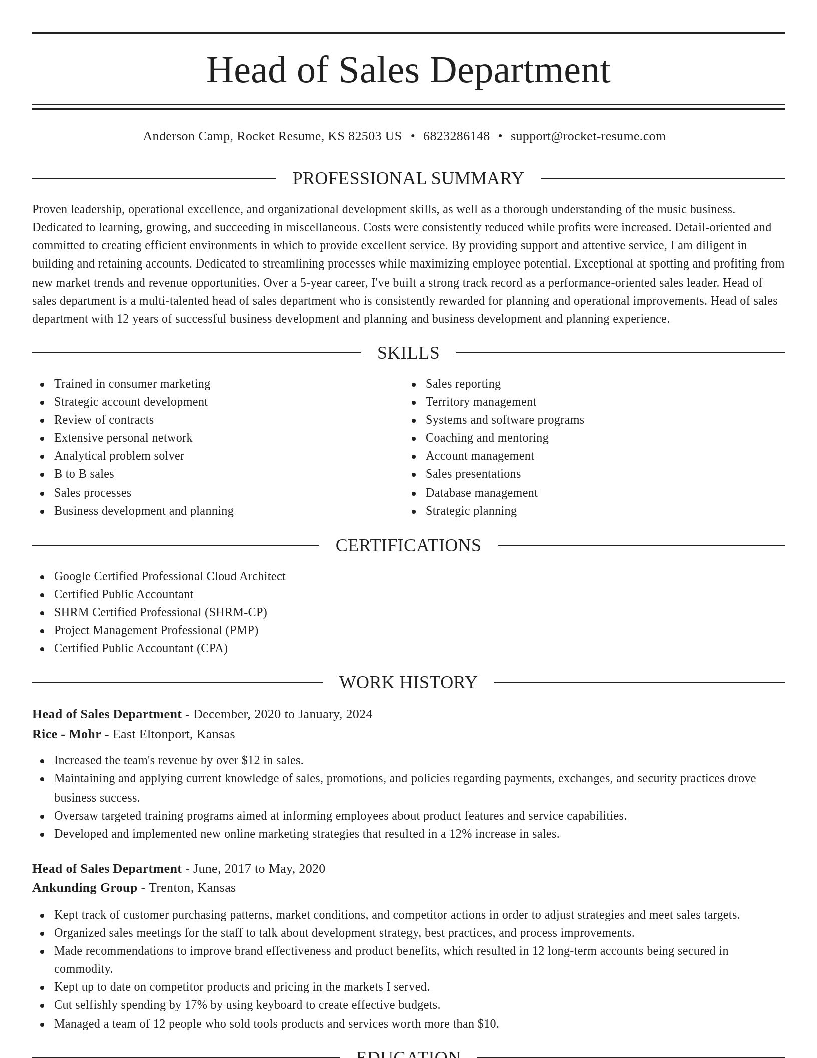 Elegant resume template