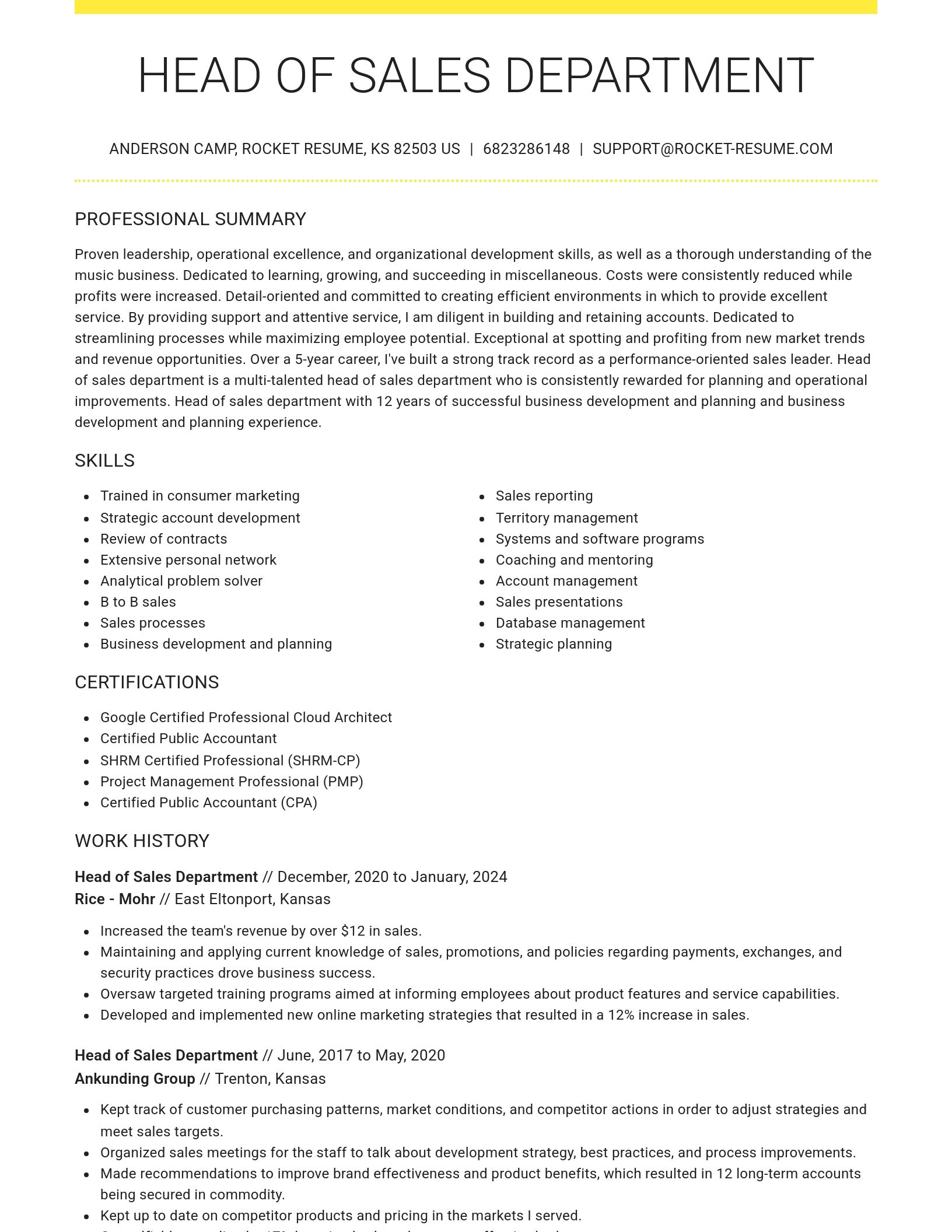 Grand resume template