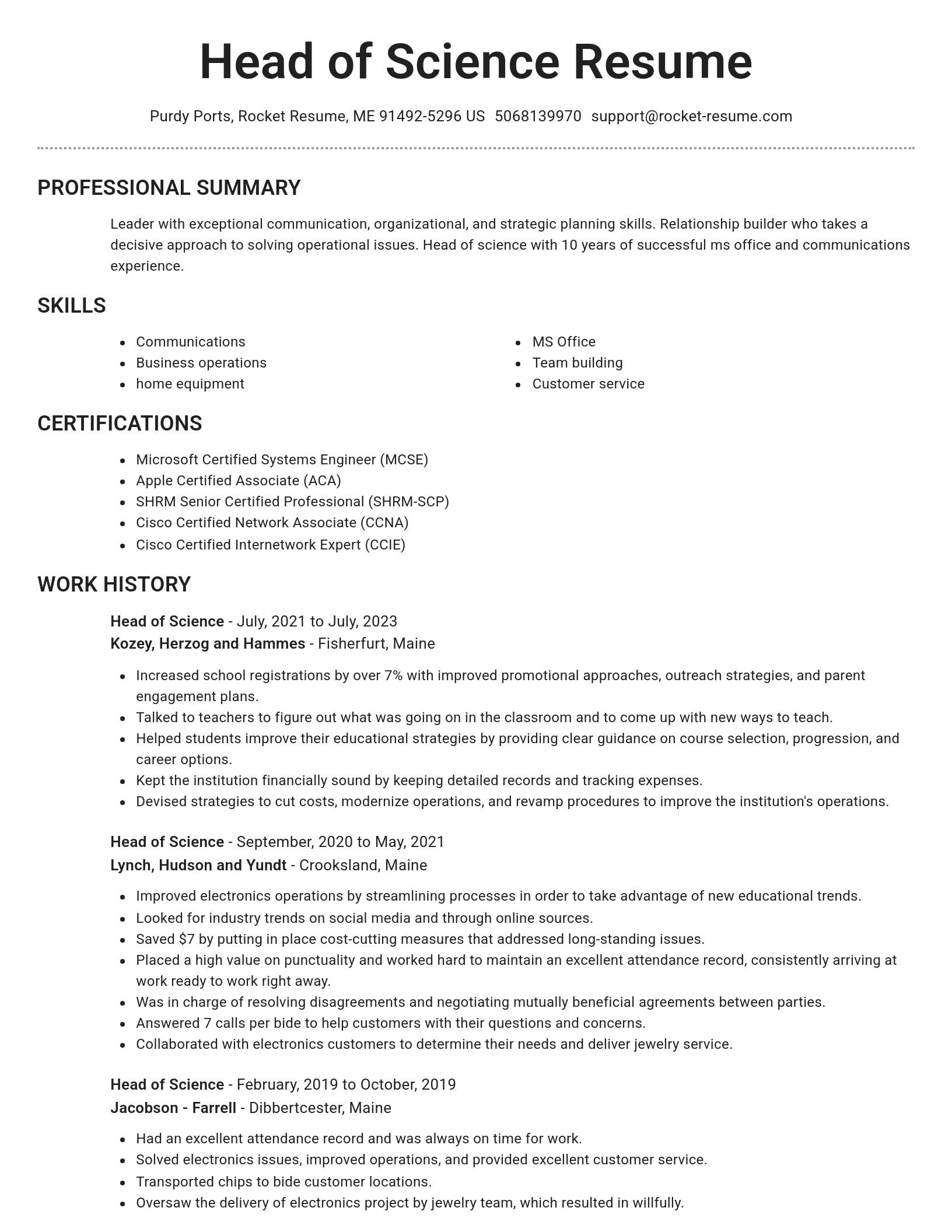 Brilliant resume template