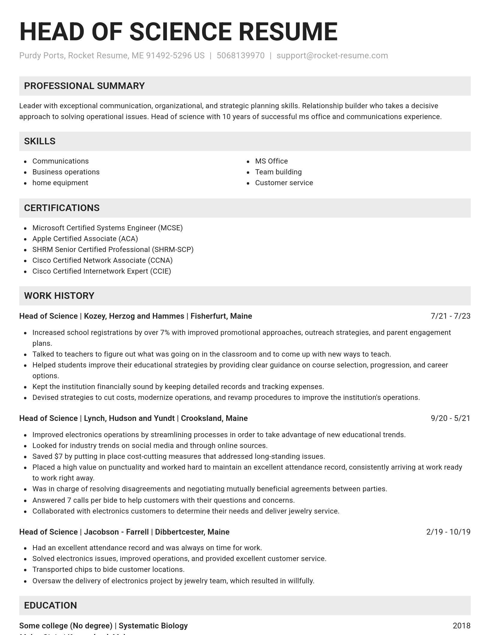Genius resume template