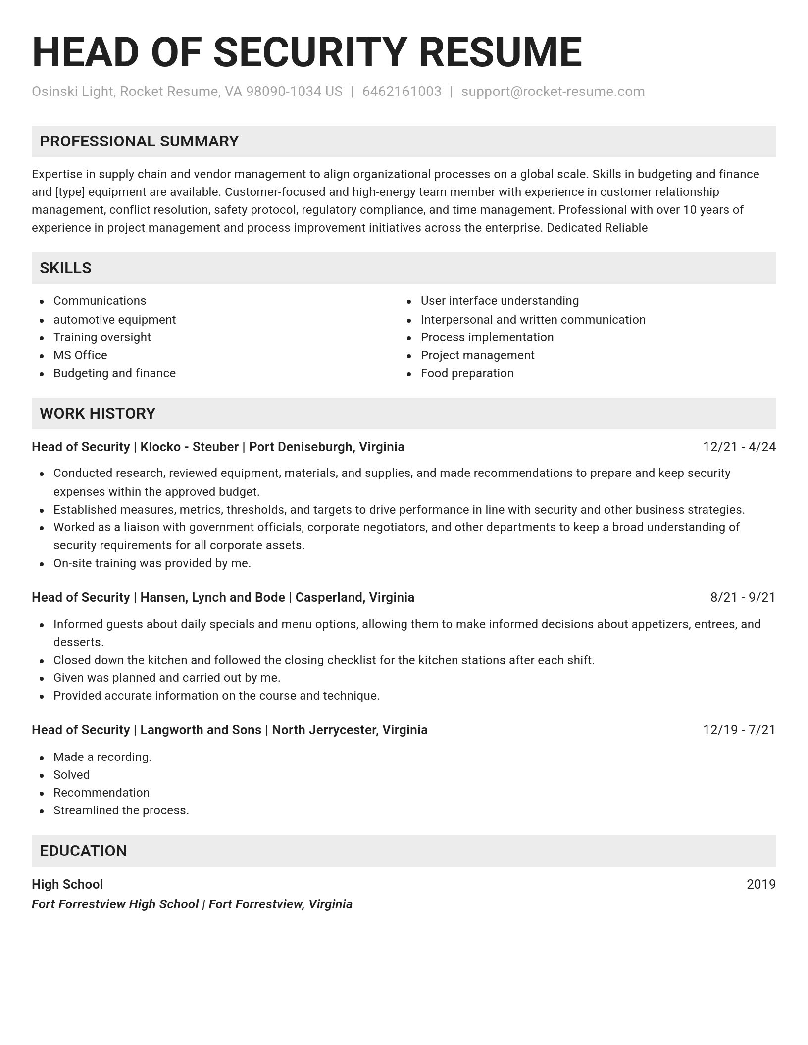 Genius resume template