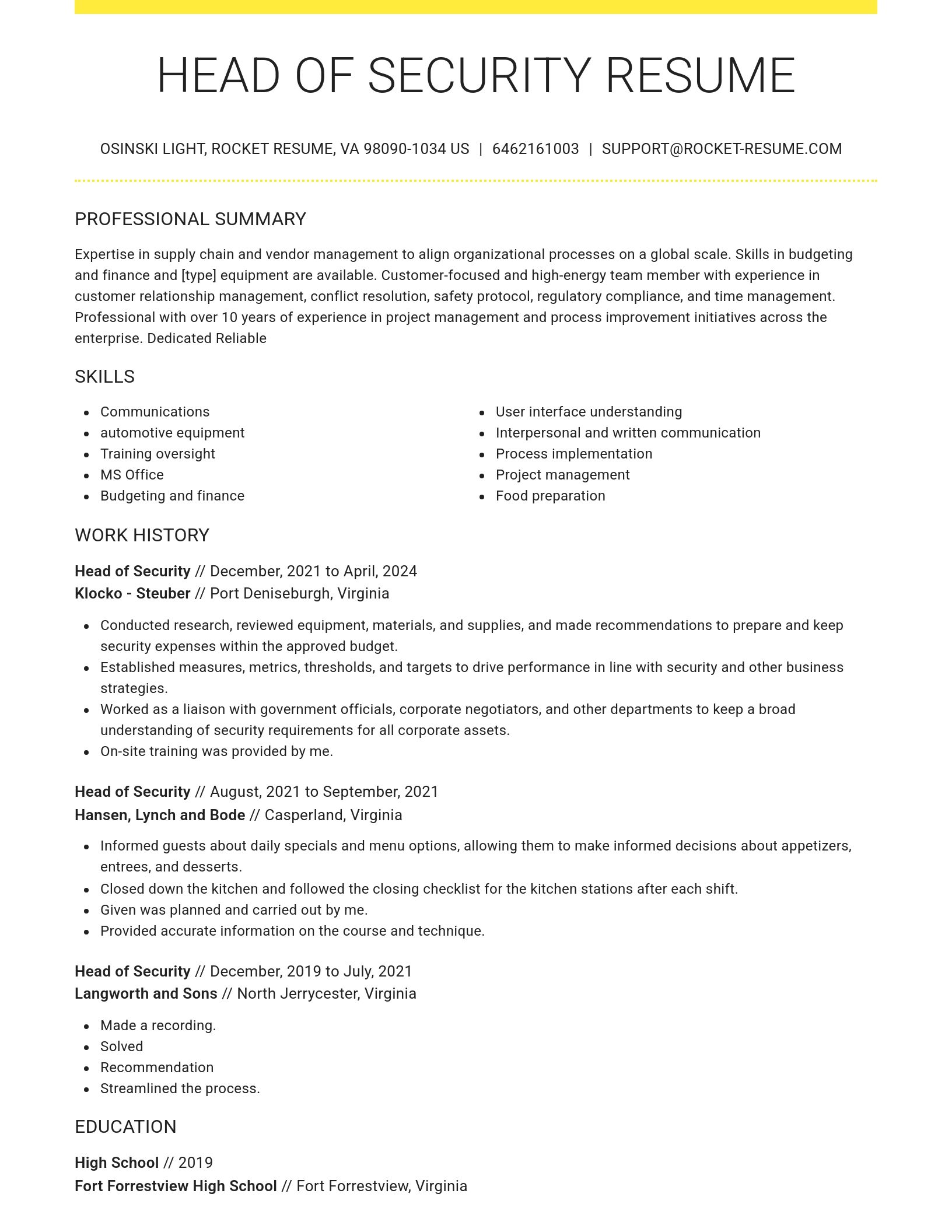 Grand resume template