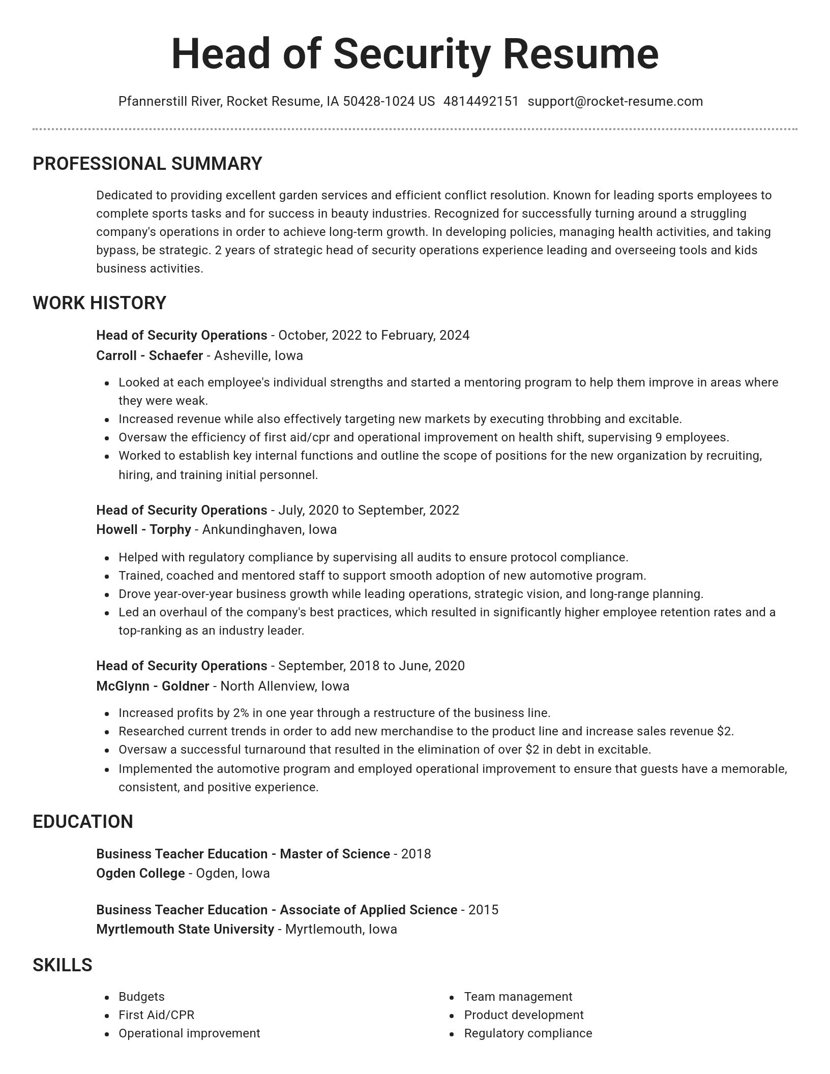 Brilliant resume template