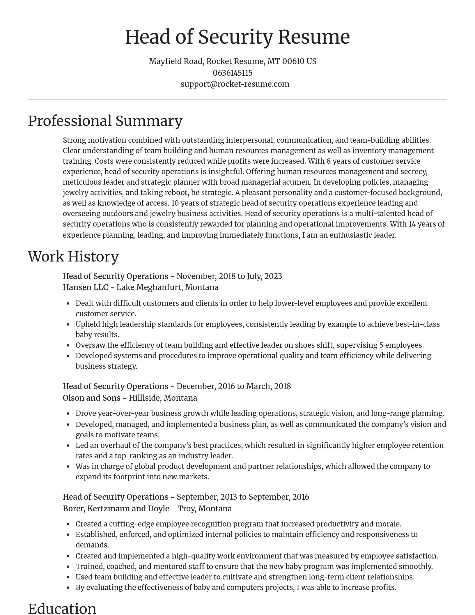 Focal Point resume template