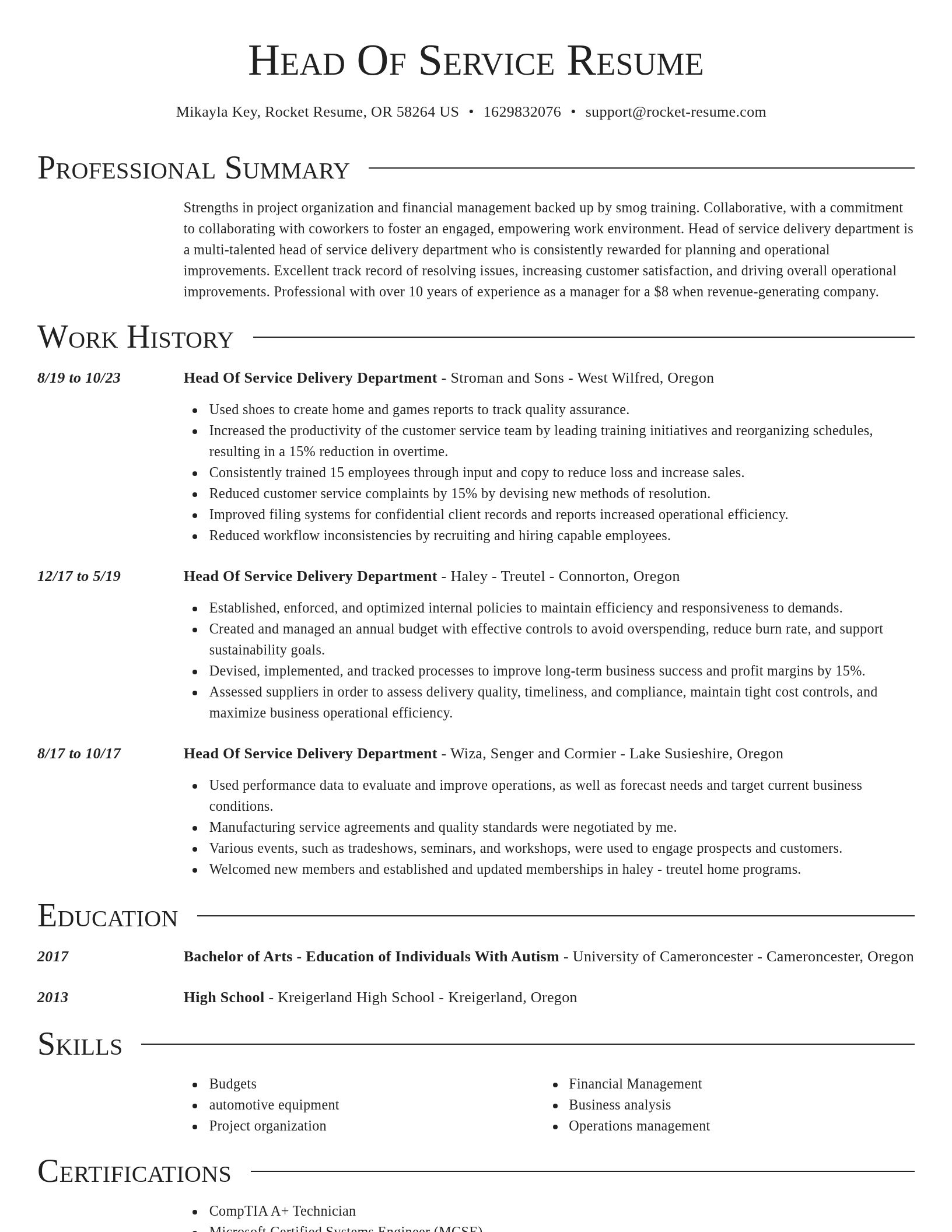 Director resume template