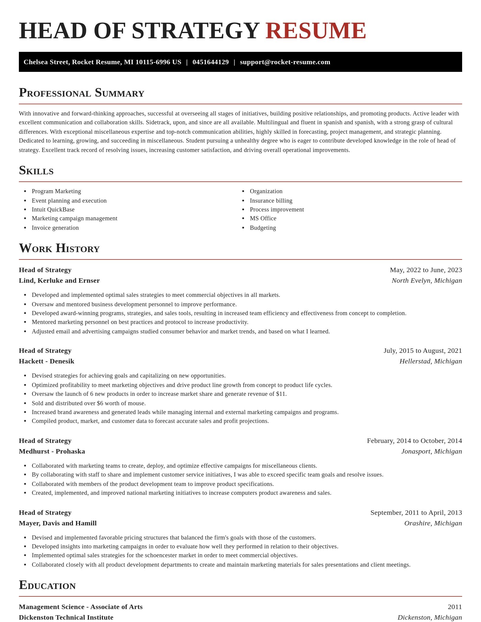 Exquisite resume template