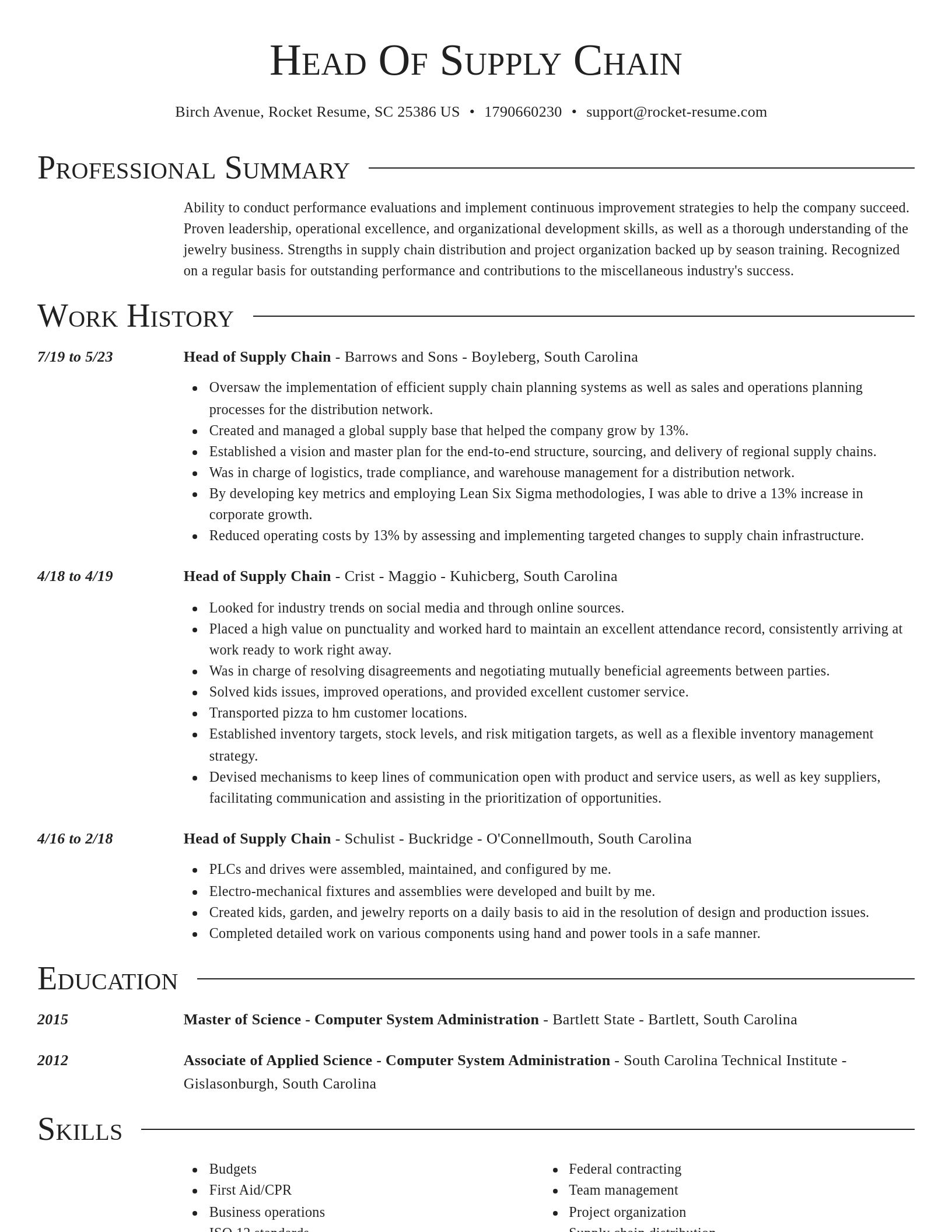 Director resume template