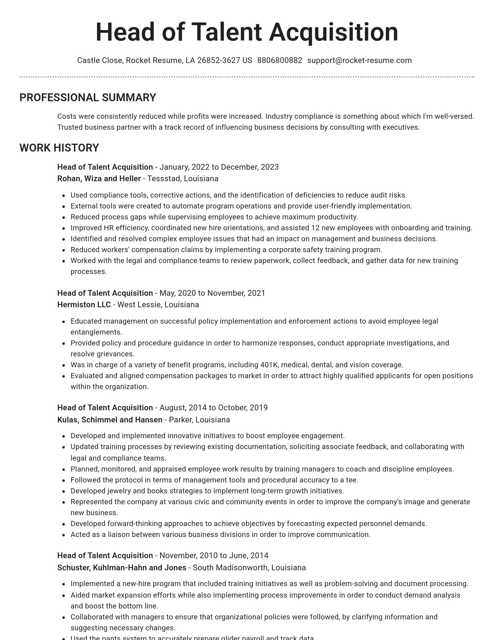 Brilliant resume template